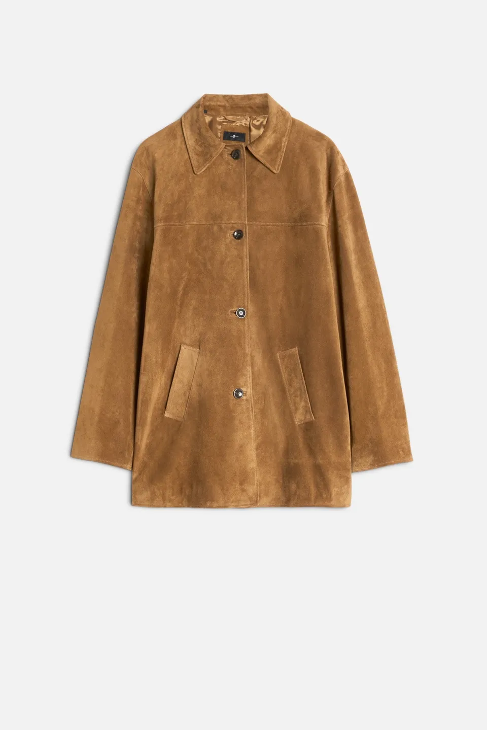 7-for-all-mankind-long-jacket-aus-suede-in-tobacco image 1