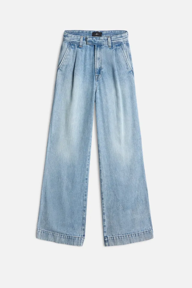 7-for-all-mankind-denim-lustre-pleated-trouser-abyss-damen image 1