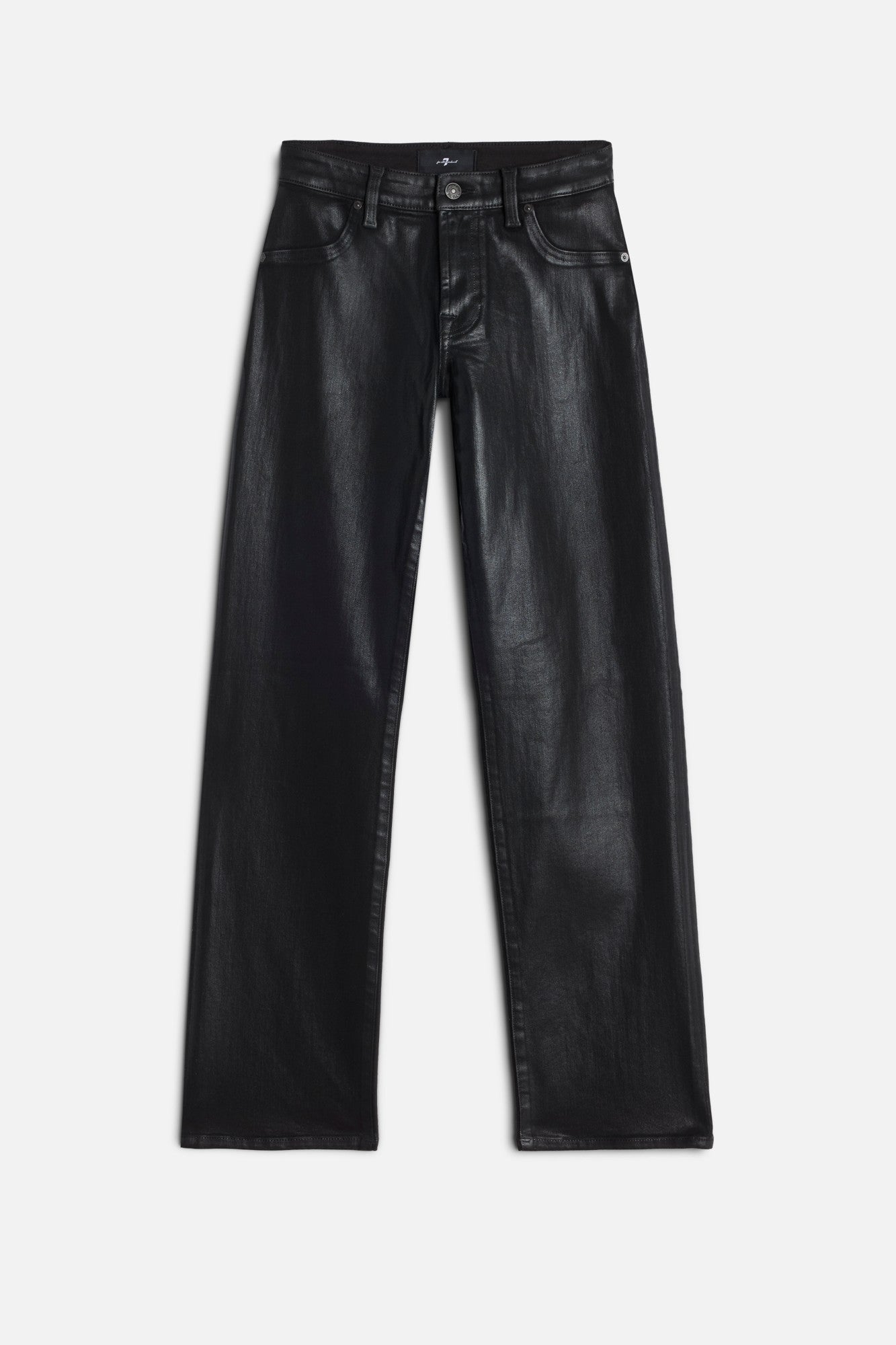 7-for-all-mankind-calie-straight-coated-jeans-damen-schwarz image 1