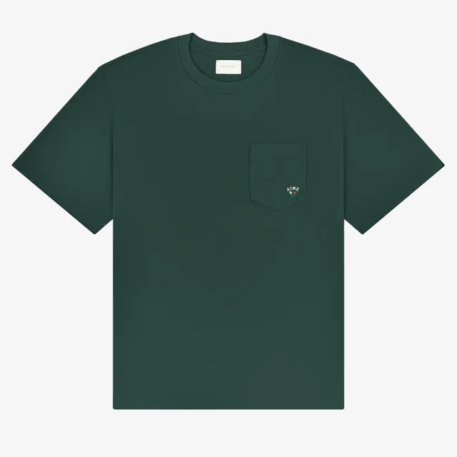 aim-leon-dore-crest-pocket-tee-gr-n-regular-fit image 1