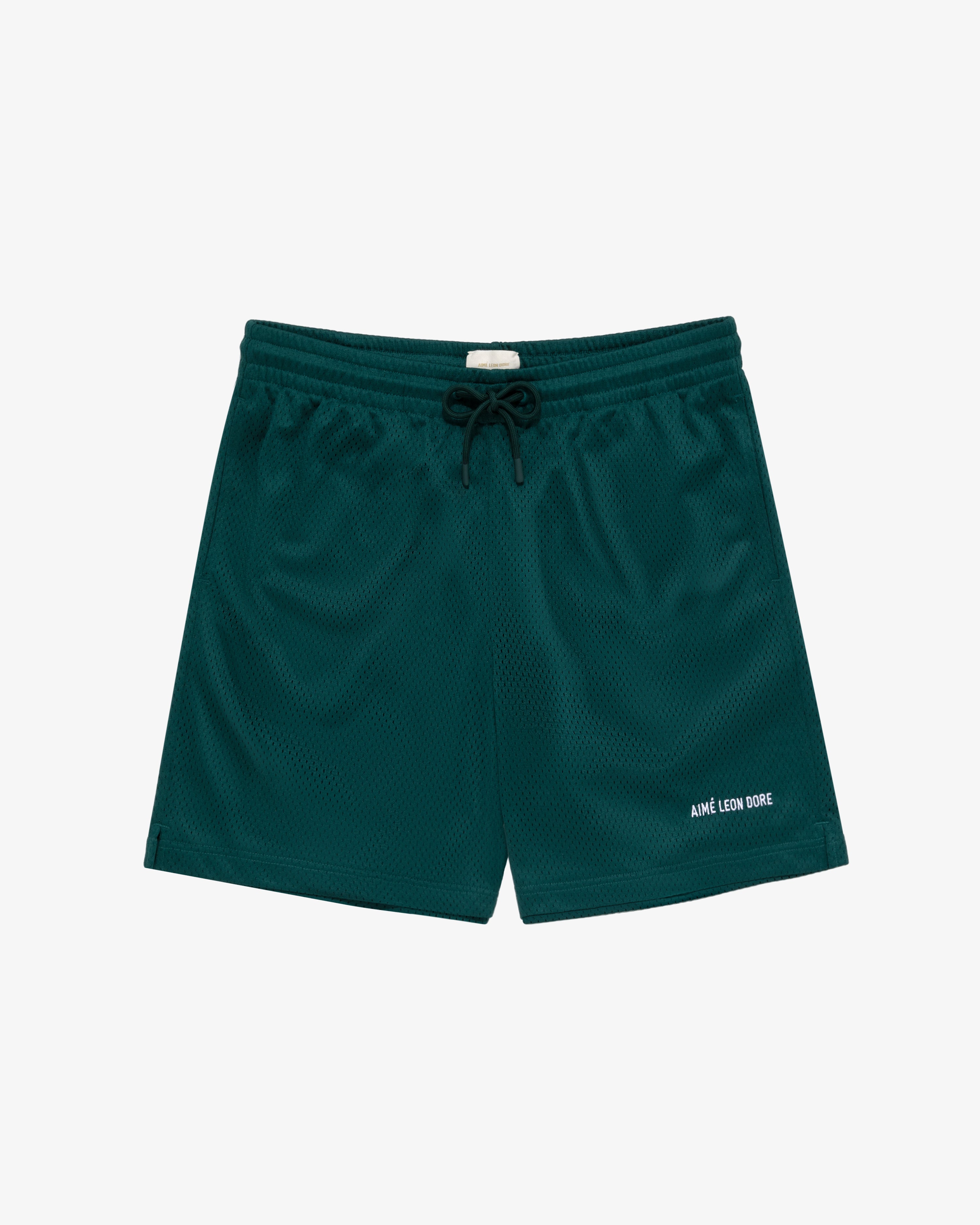 aim-leon-dore-logo-gym-short-gr-n-mesh image 2
