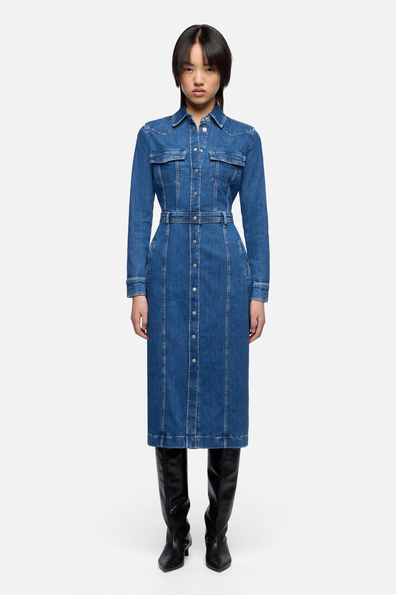 7-for-all-mankind-left-hand-luxe-kleid-missy-damen image 3