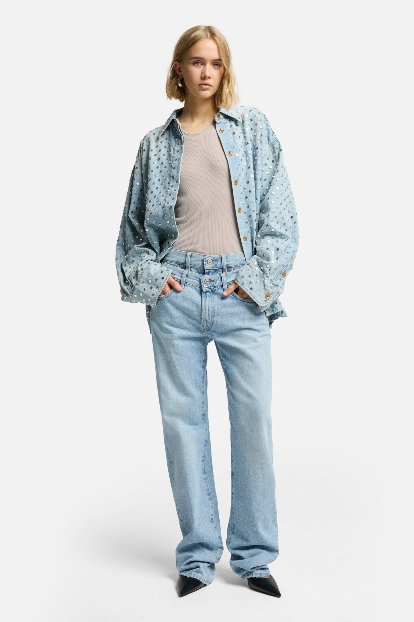 7-for-all-mankind-studded-denim-overshirt-bleach-damen image 2