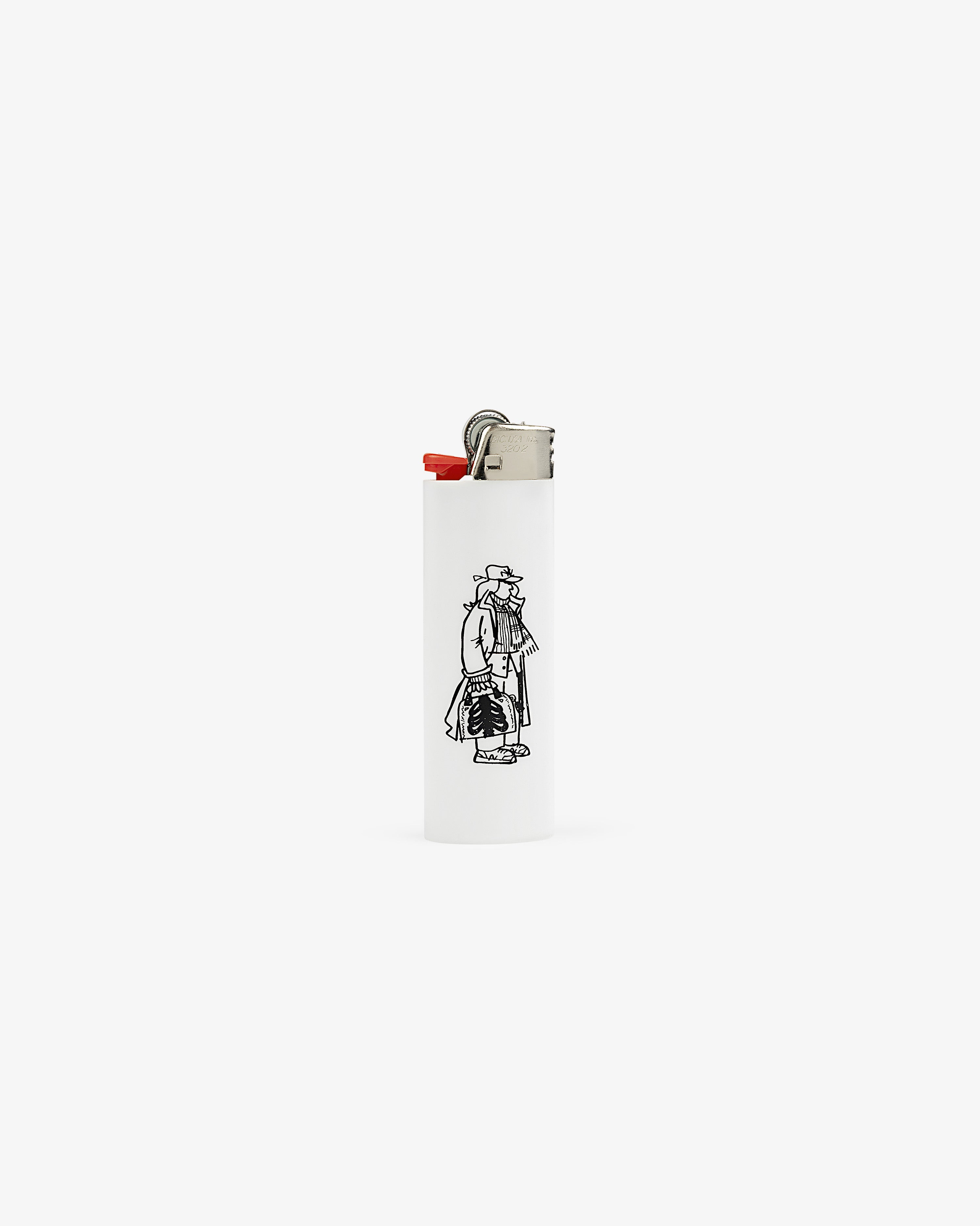 aim-leon-dore-caricature-lighter-feuerzeug-wei-schwarz-2 image 2