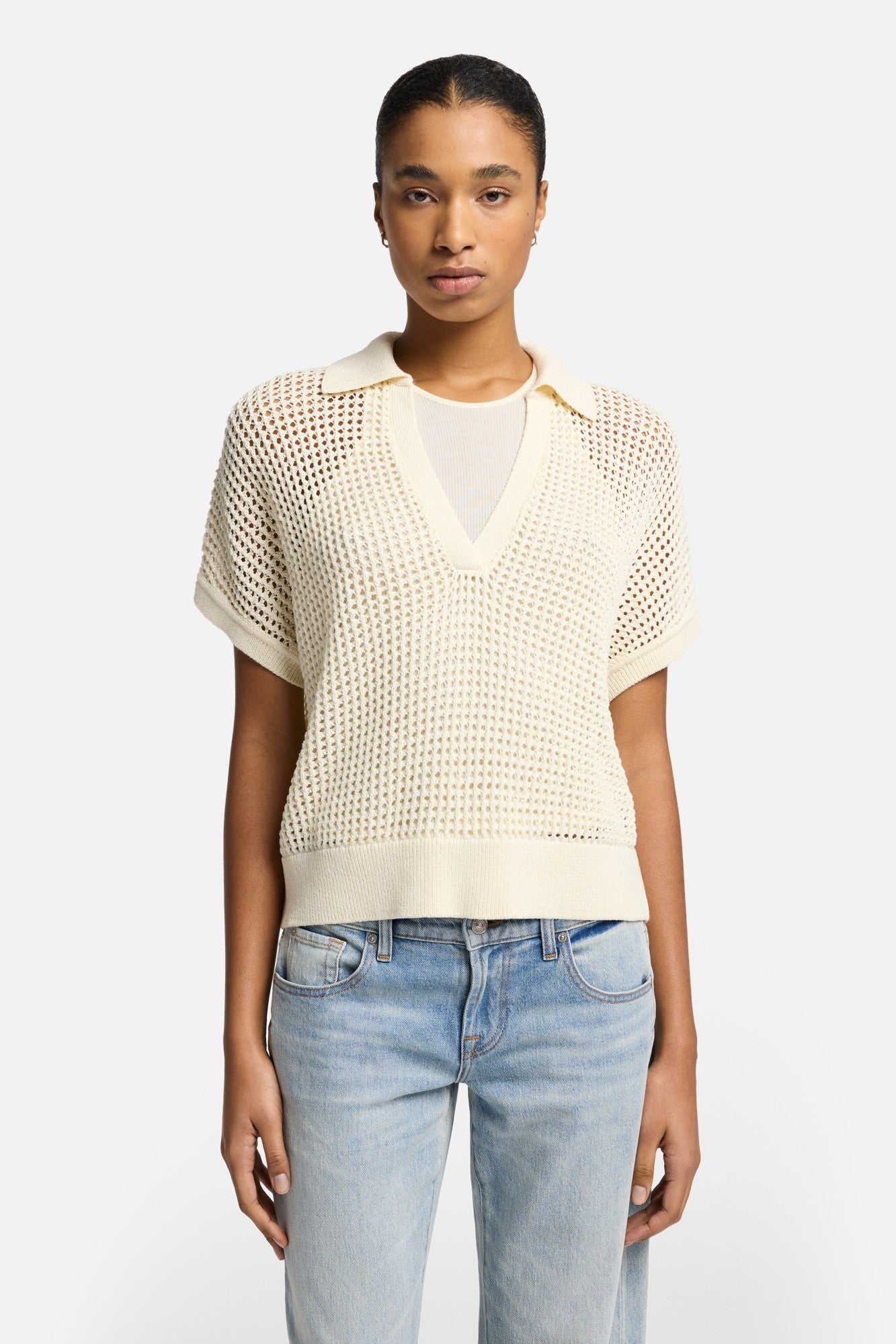 7-for-all-mankind-kurzarm-strick-polo-oatmeal image 3