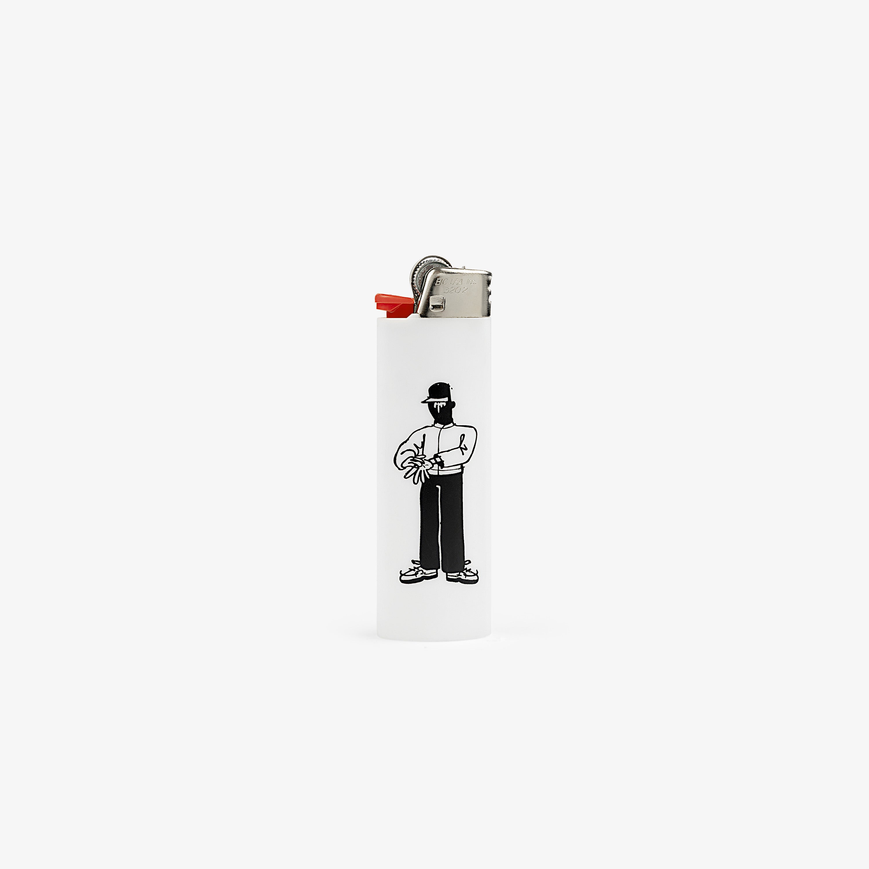 aim-leon-dore-caricature-lighter-feuerzeug-wei-schwarz-3 image 1