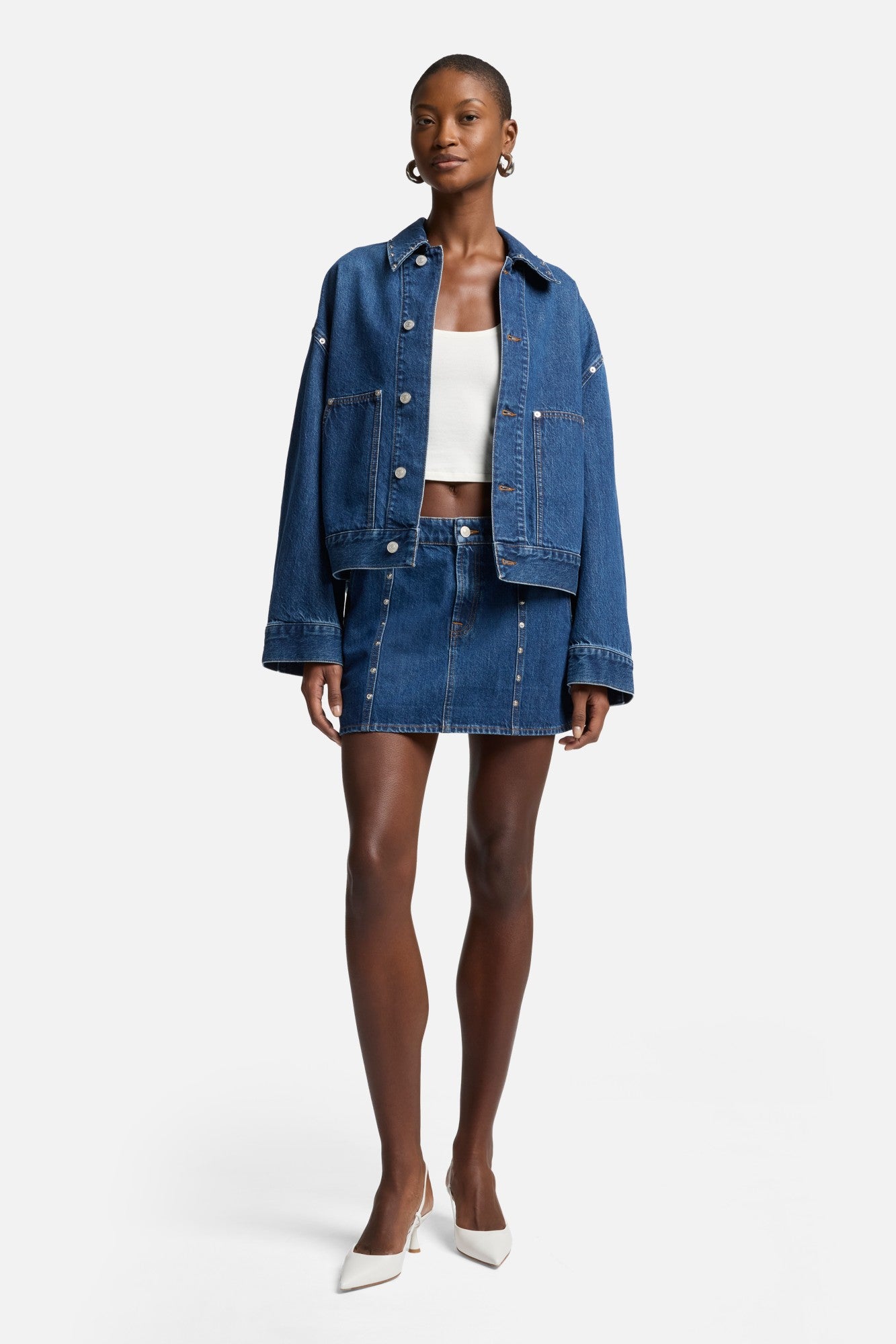 mankind-milly-studded-mini-rock-damen-le-blue image 2