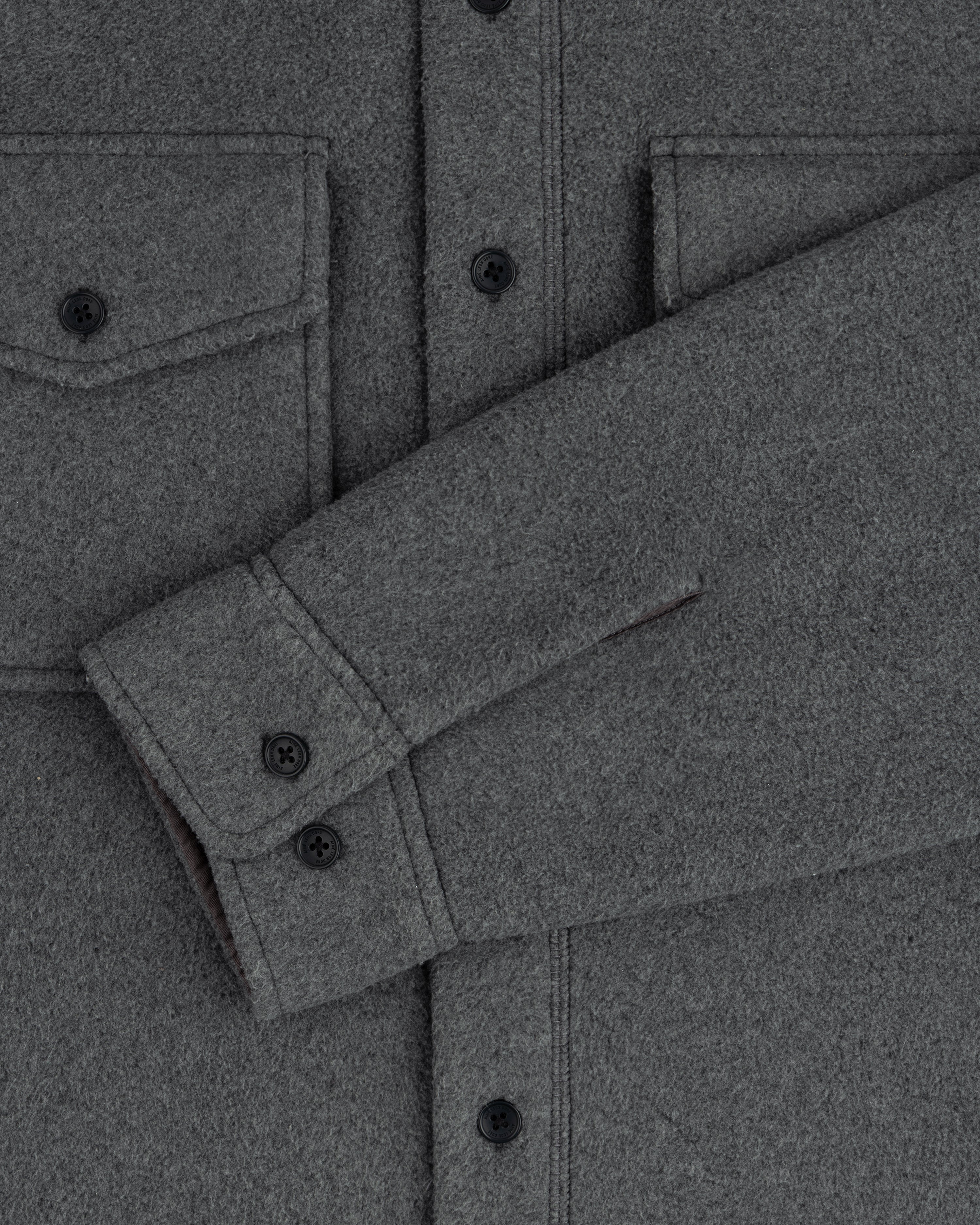 aim-leon-dore-melange-fleece-shirt-graues-fleecehemd-regular-fit image 4
