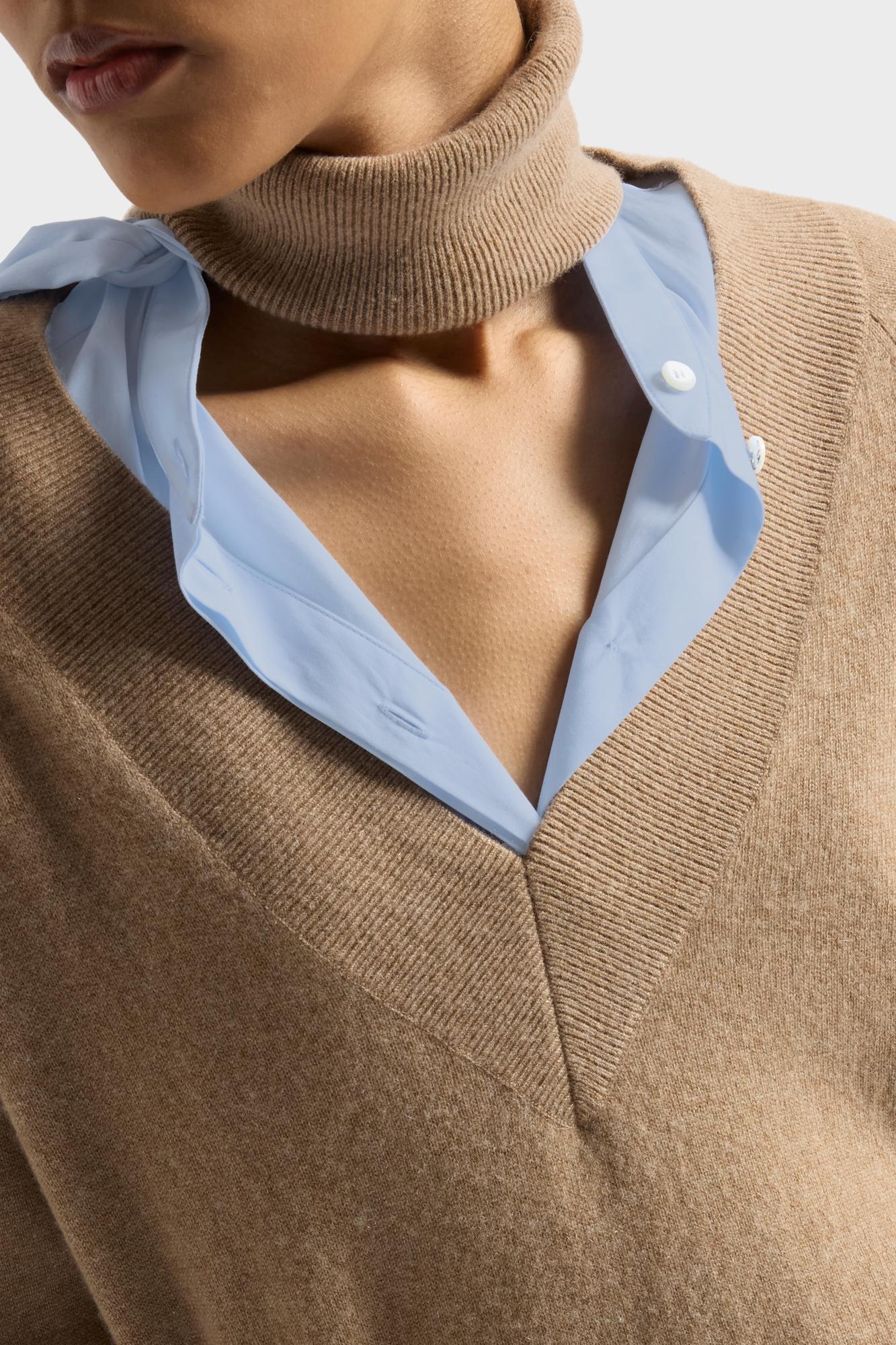 7-for-all-mankind-large-rib-v-neck-sweater-kaschmirpullover-in-cashmere-sandcast image 6