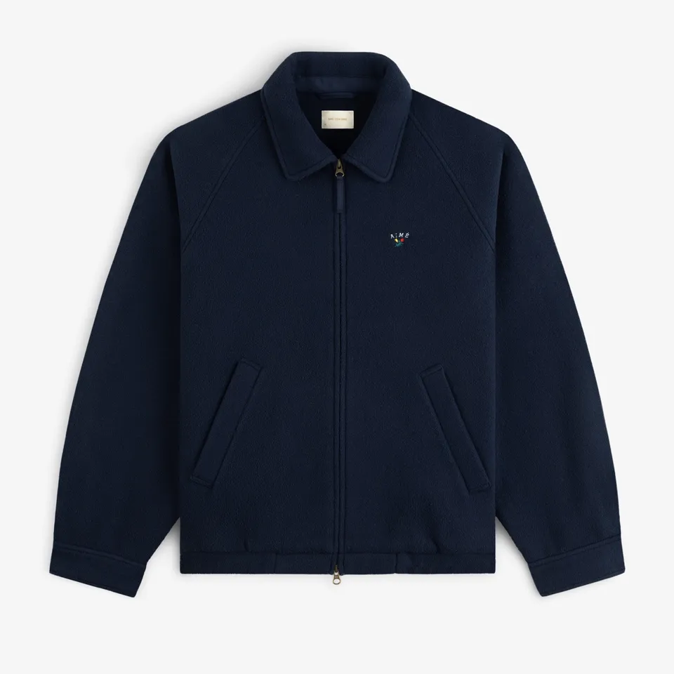 aim-leon-dore-crest-fleece-casual-jacke-navy image 1