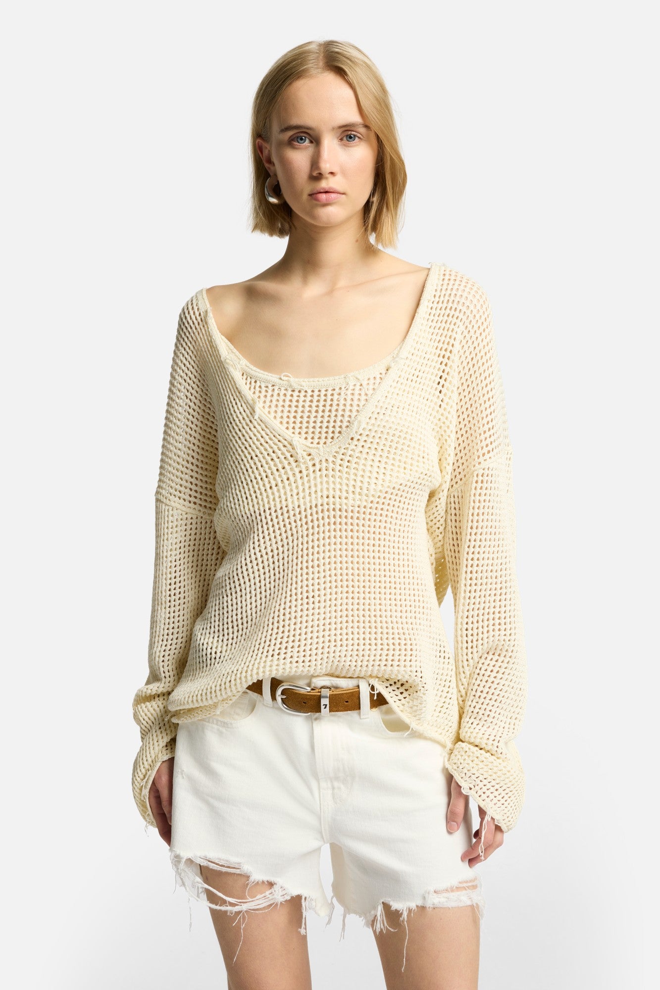 7-for-all-mankind-deep-v-neck-open-knit-pullover-ecru-damen-pullover image 3