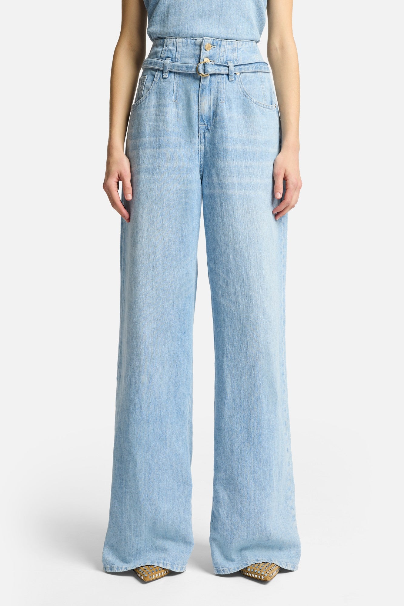 7-for-all-mankind-indigo-linen-belted-wide-leg-hose-kansas-damen image 3