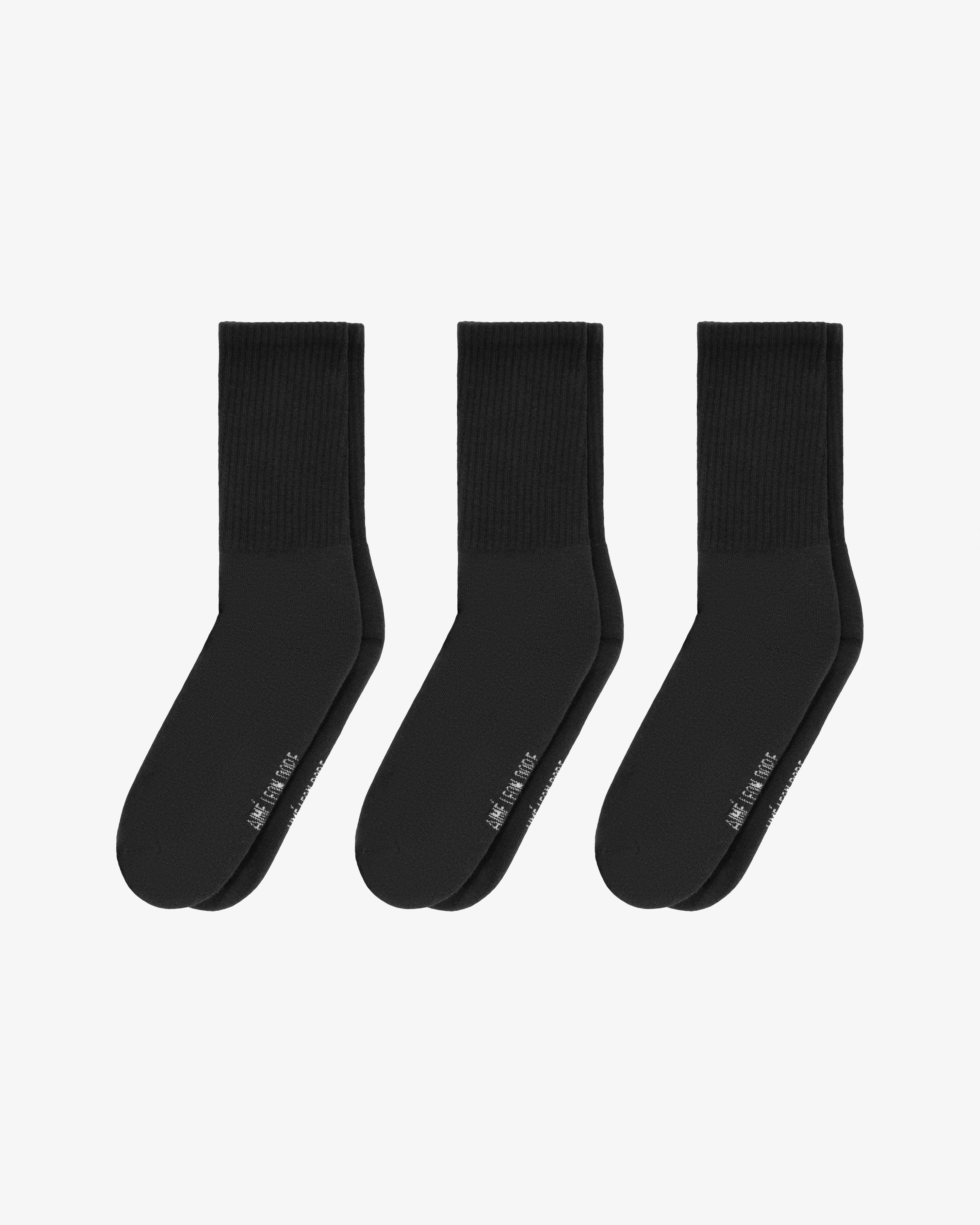 aim-leon-dore-crew-sock-3-pack-schwarz image 2