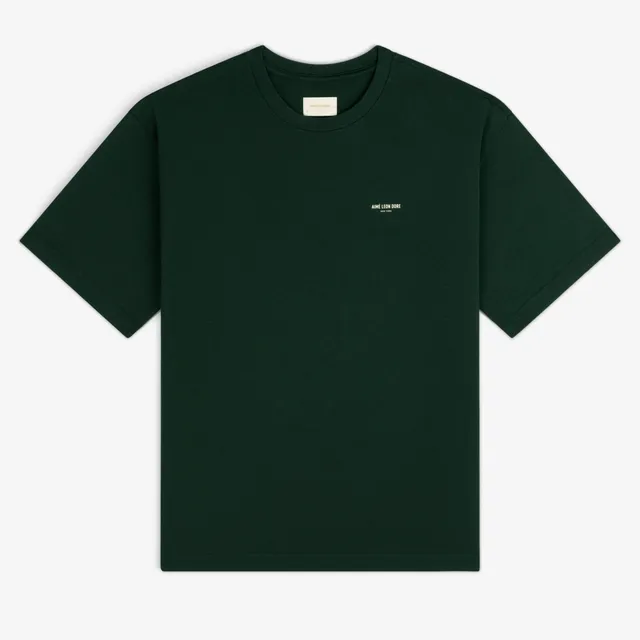 aim-leon-dore-micro-logo-tee-t-shirt-gr-n-boxy-fit image 1