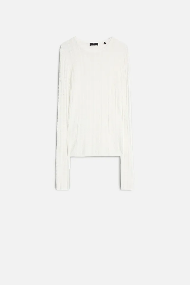 7-for-all-mankind-pointelle-crew-pullover-langarm-ivory image 1