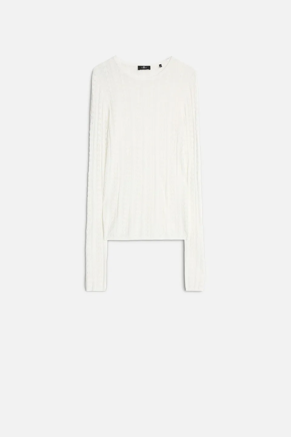 7-for-all-mankind-pointelle-crew-pullover-langarm-ivory image 1