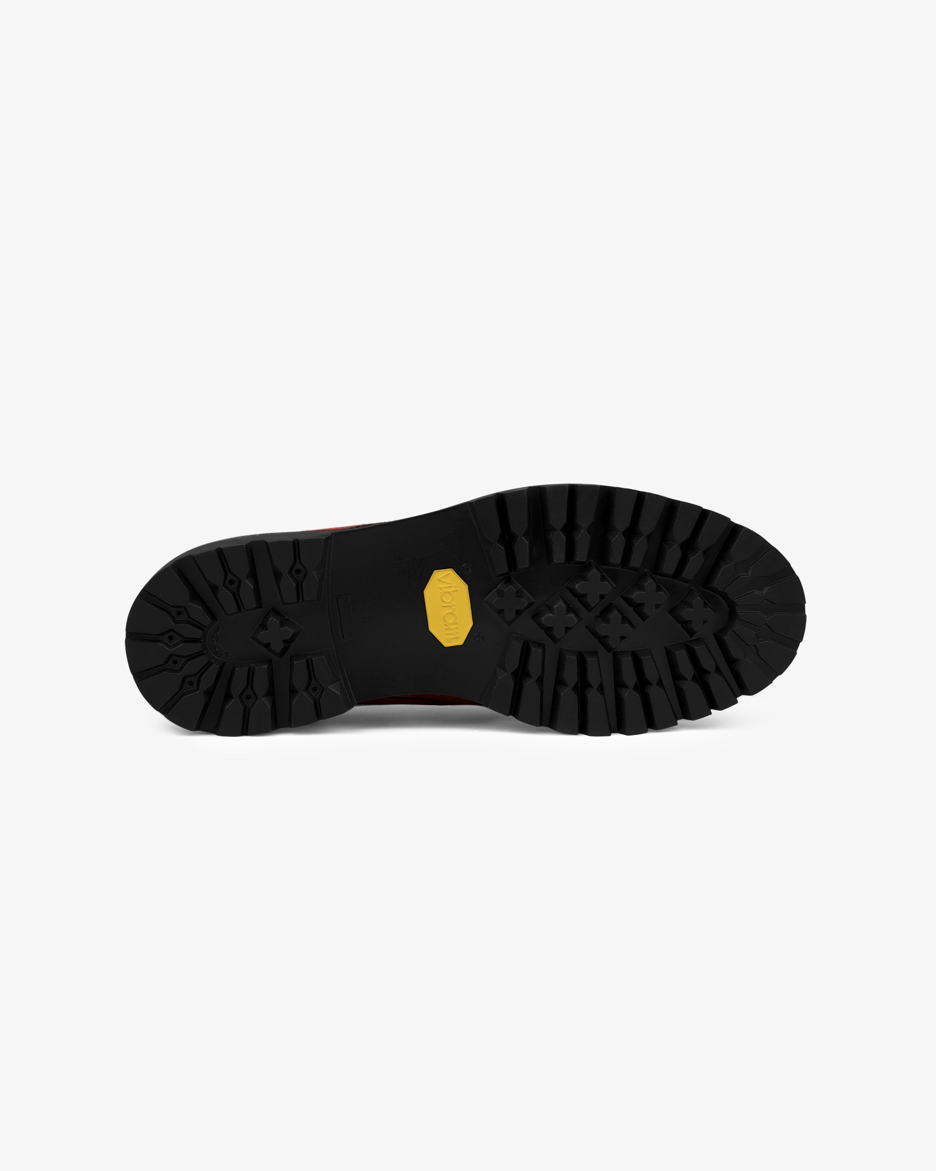 aim-leon-dore-suede-derby-hiker-rote-veloursleder-boots-vibram image 8