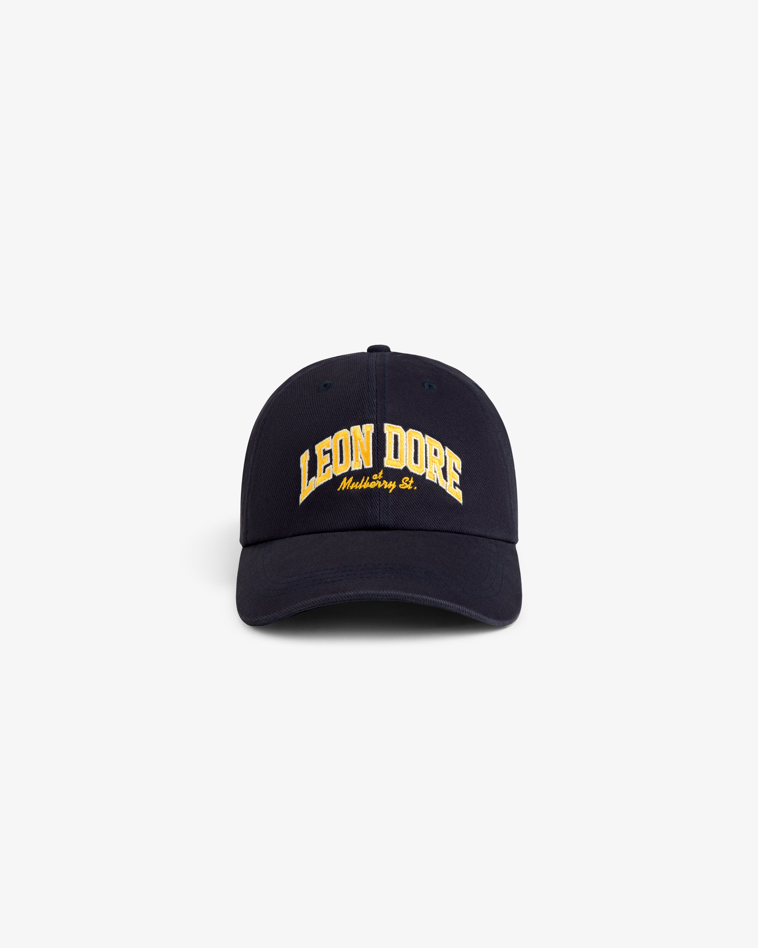 aim-leon-dore-mulberry-letterman-hat-navy-strapback image 2