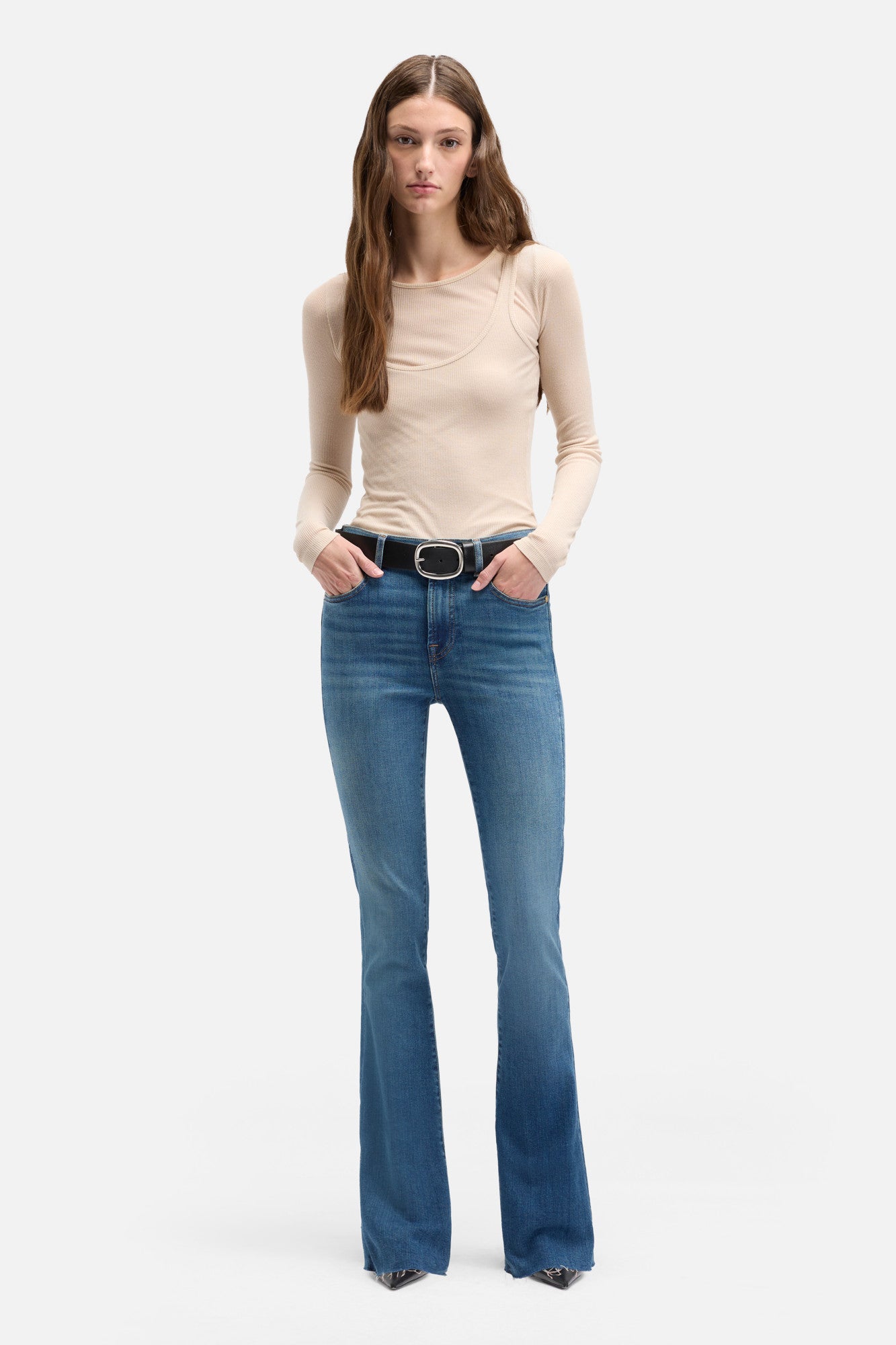 7-for-all-mankind-tailorless-bootcut-jeans-slim-illusion-retro-fade image 2