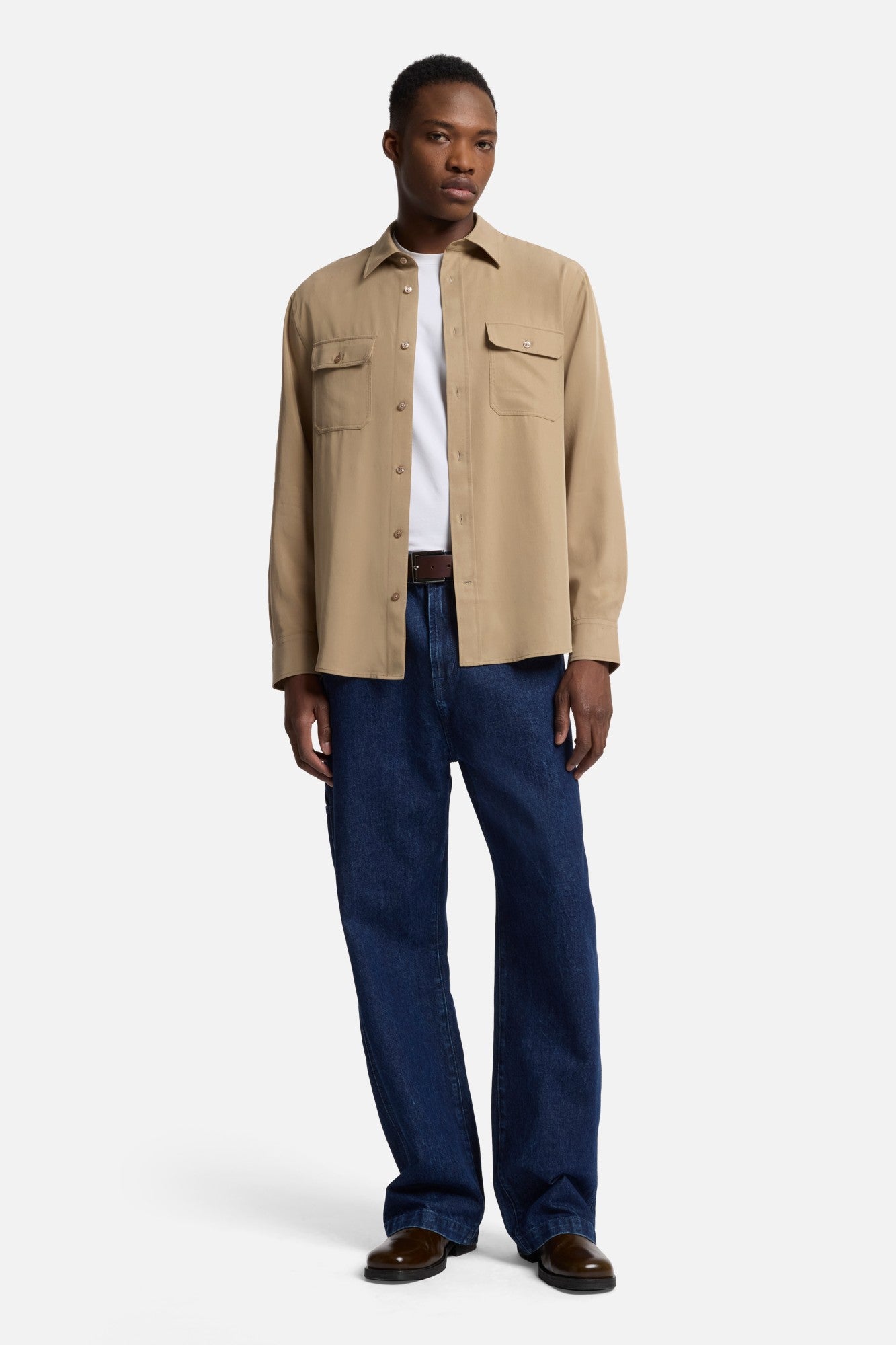 7-for-all-mankind-fluid-military-shirt-taupe-herren-hemd image 2
