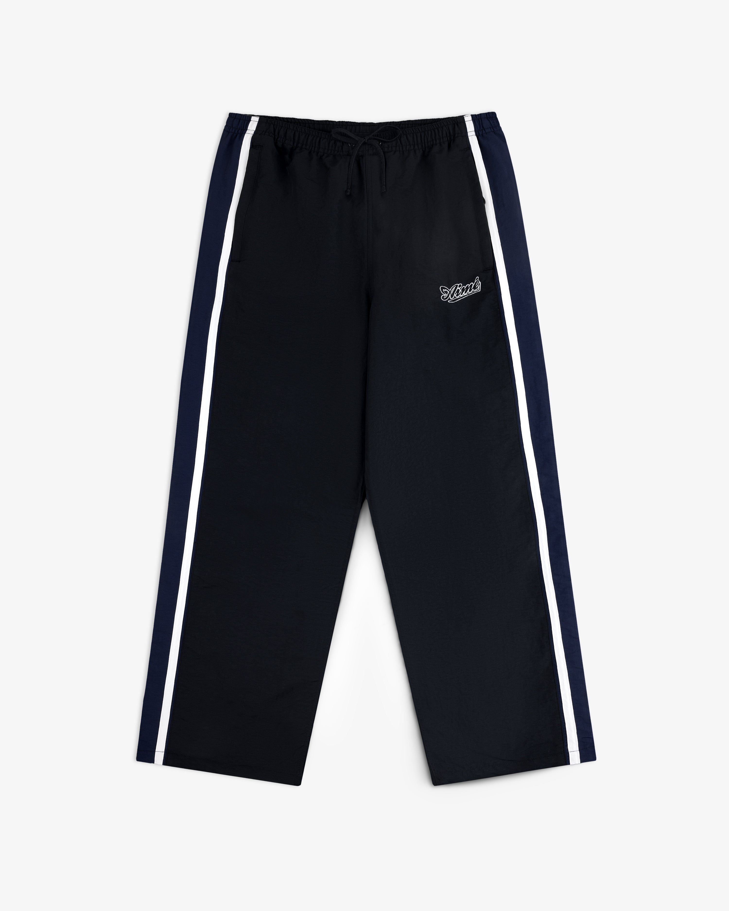 aim-leon-dore-colorblock-track-pant-trainingshose-schwarz-nylon image 2