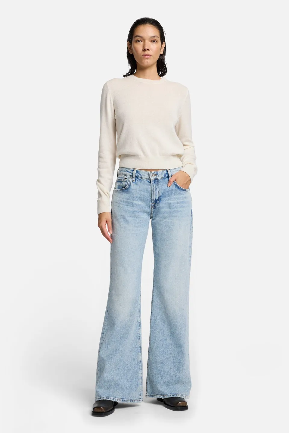 7-for-all-mankind-mankind-spencer-flare-jeans-sahara image 1