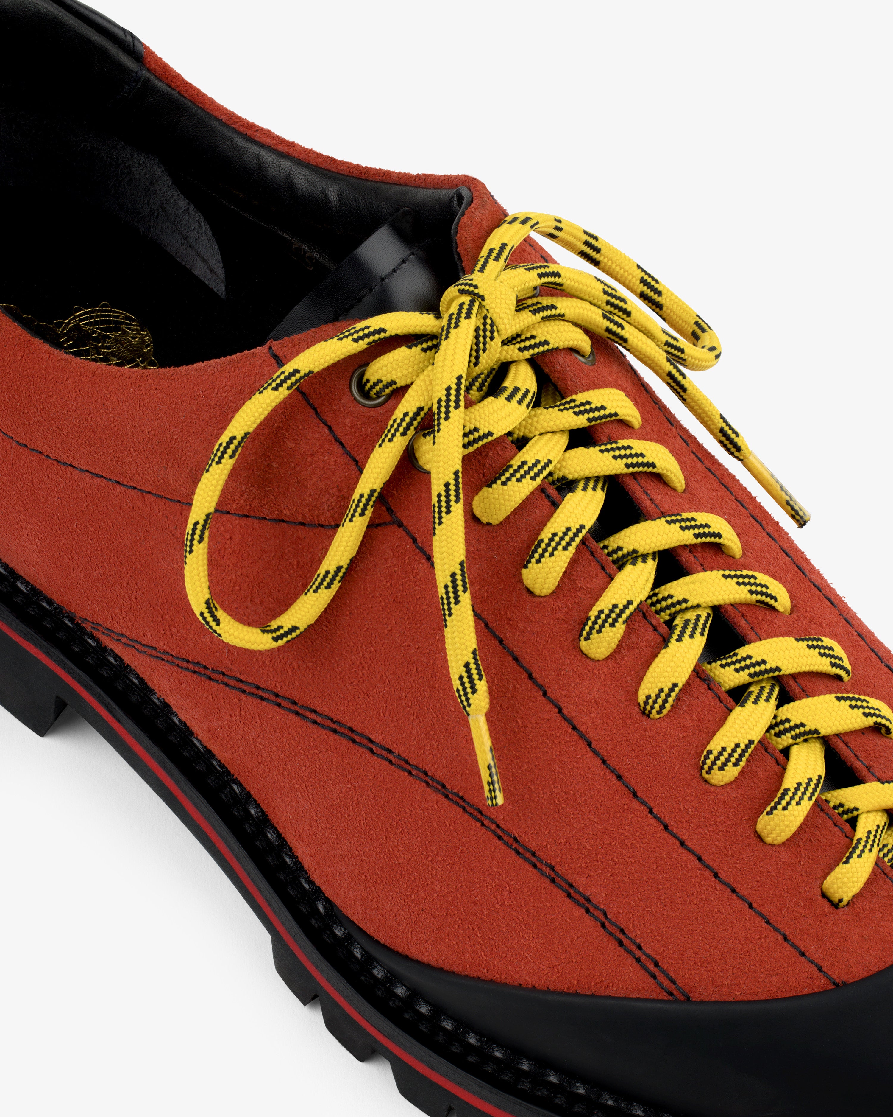 aim-leon-dore-suede-derby-hiker-rote-veloursleder-boots-vibram image 6