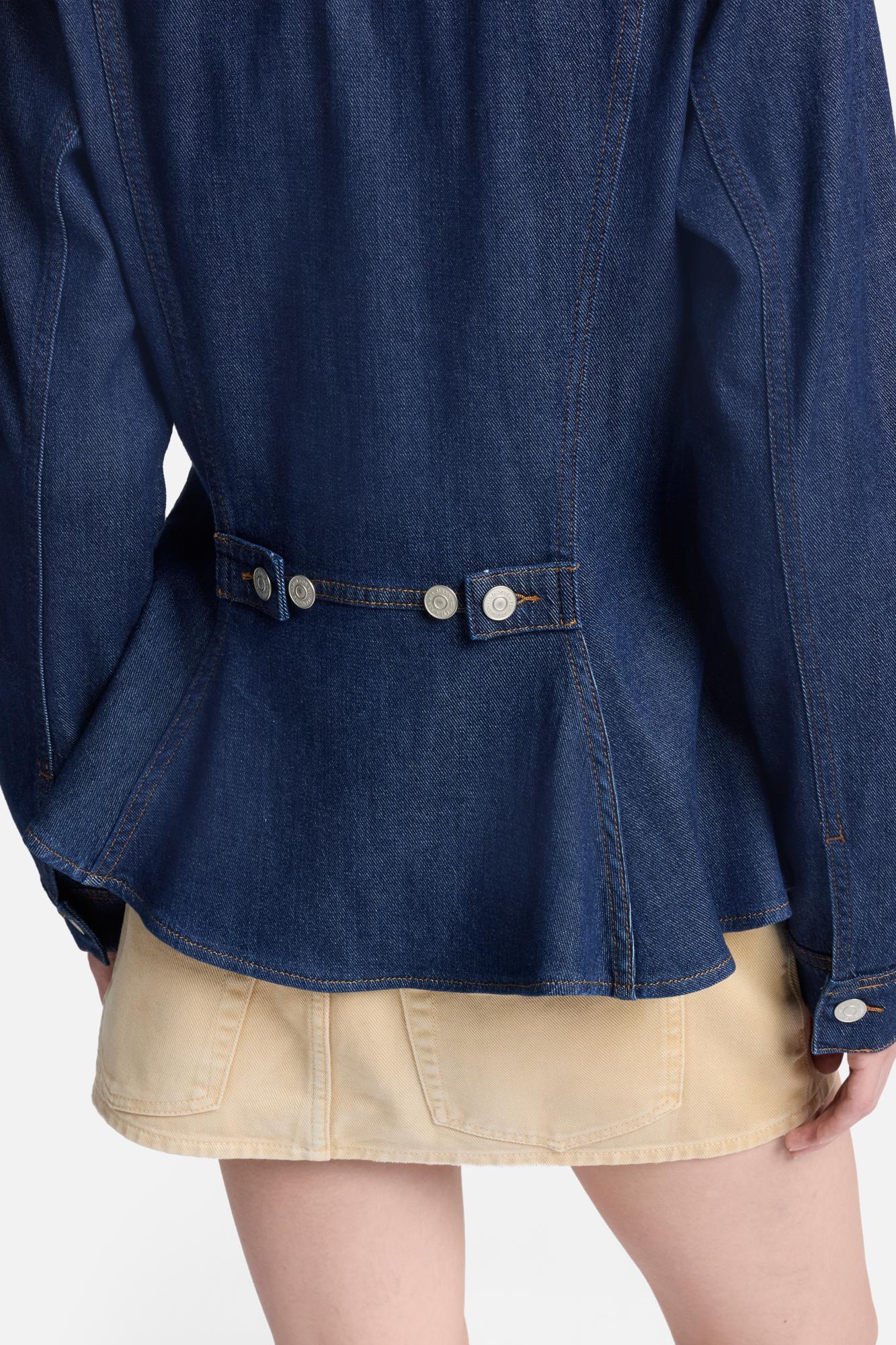 7-for-all-mankind-weightless-denim-flounce-trucker-jacket-halona-damen image 8