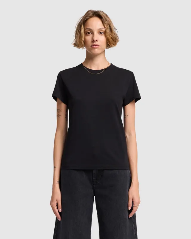 7-for-all-mankind-basic-tee-black-damen-t-shirt image 1