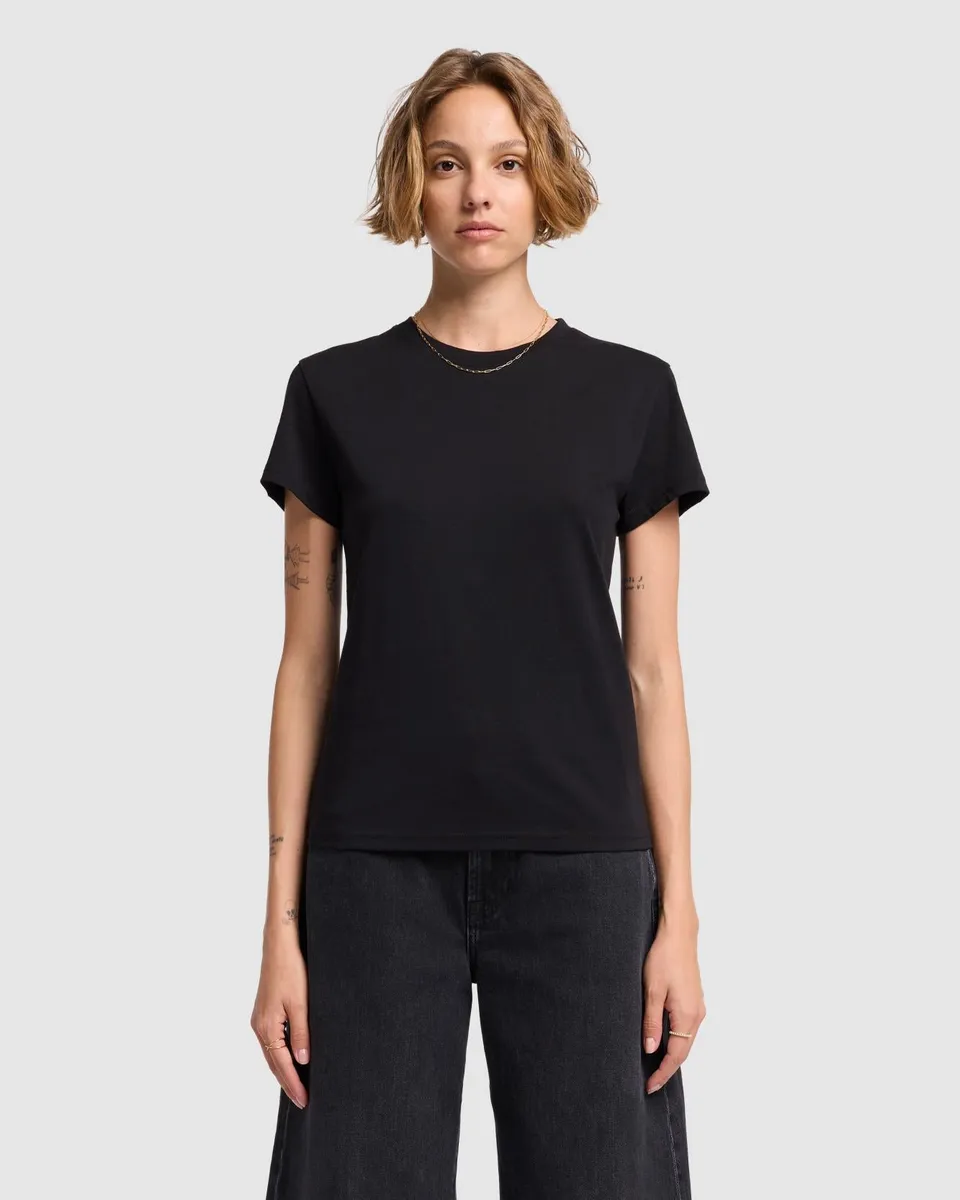 7-for-all-mankind-basic-tee-black-damen-t-shirt image 1