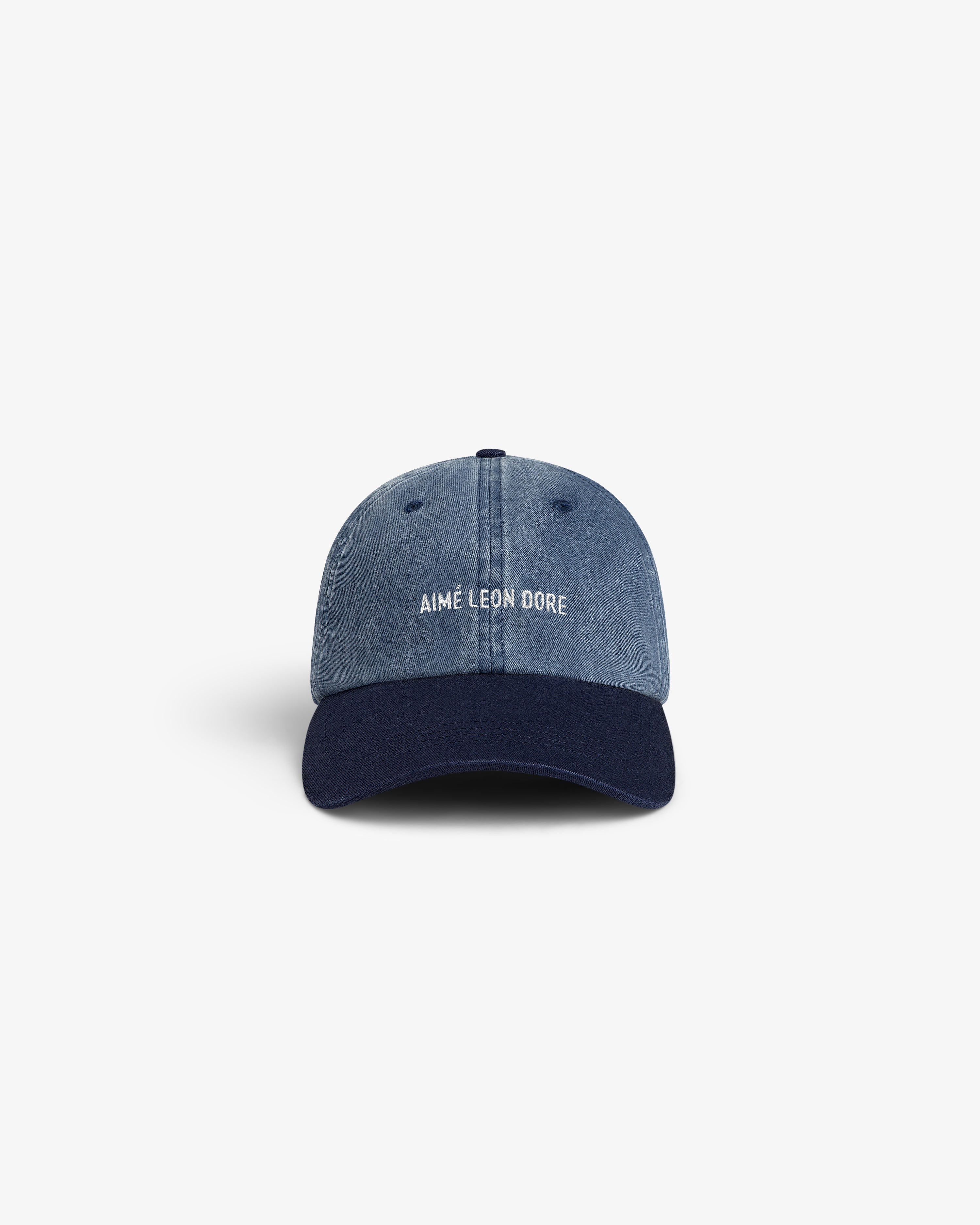 aim-leon-dore-pigment-dyed-logo-hat-cap-blau image 2