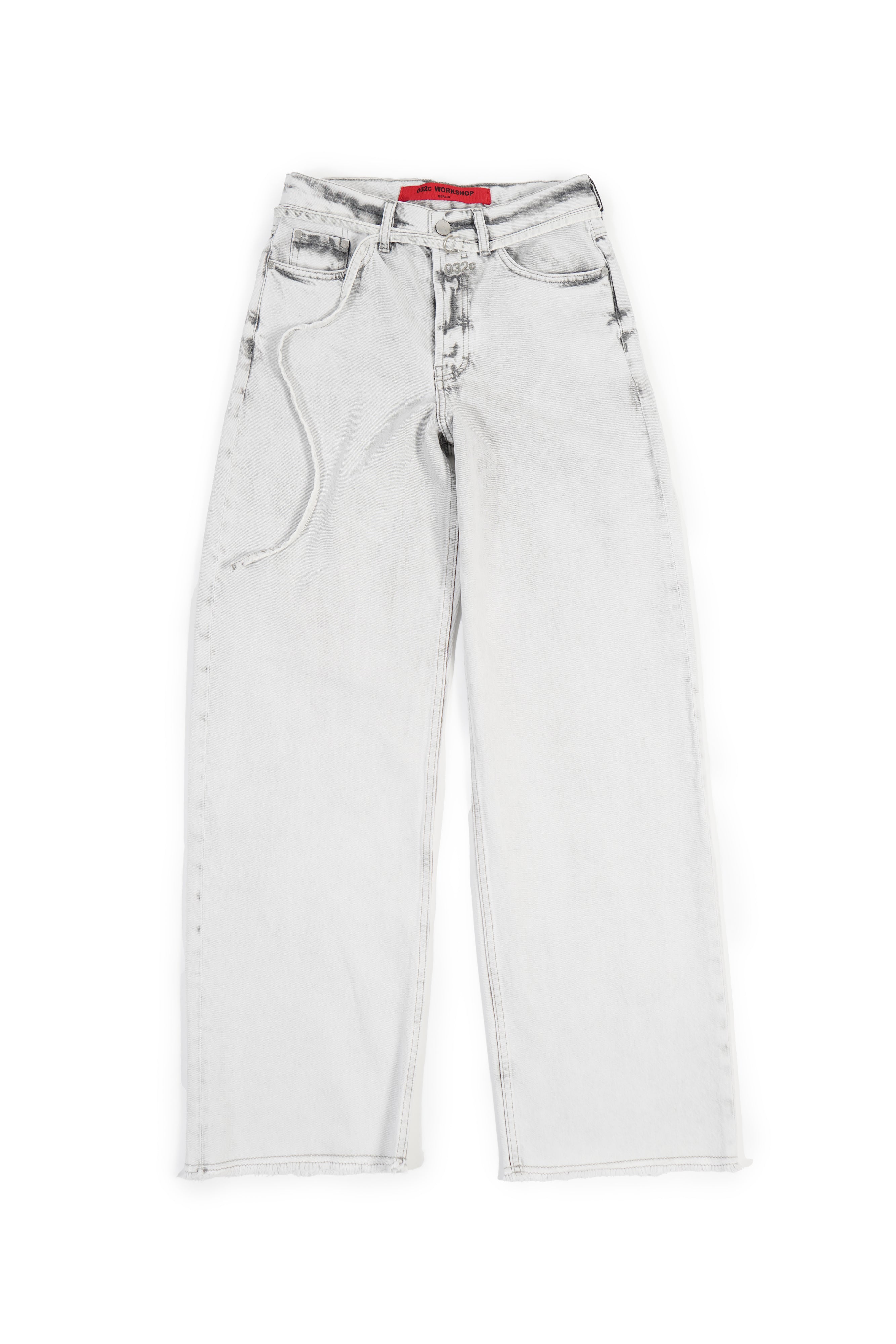 032c-wide-leg-jean-white-grey-stain-loose-fit image 1