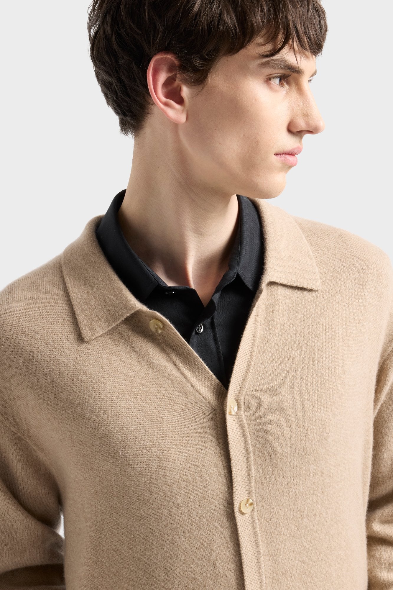 7-for-all-mankind-button-polo-cardigan-cashmere-oat image 6