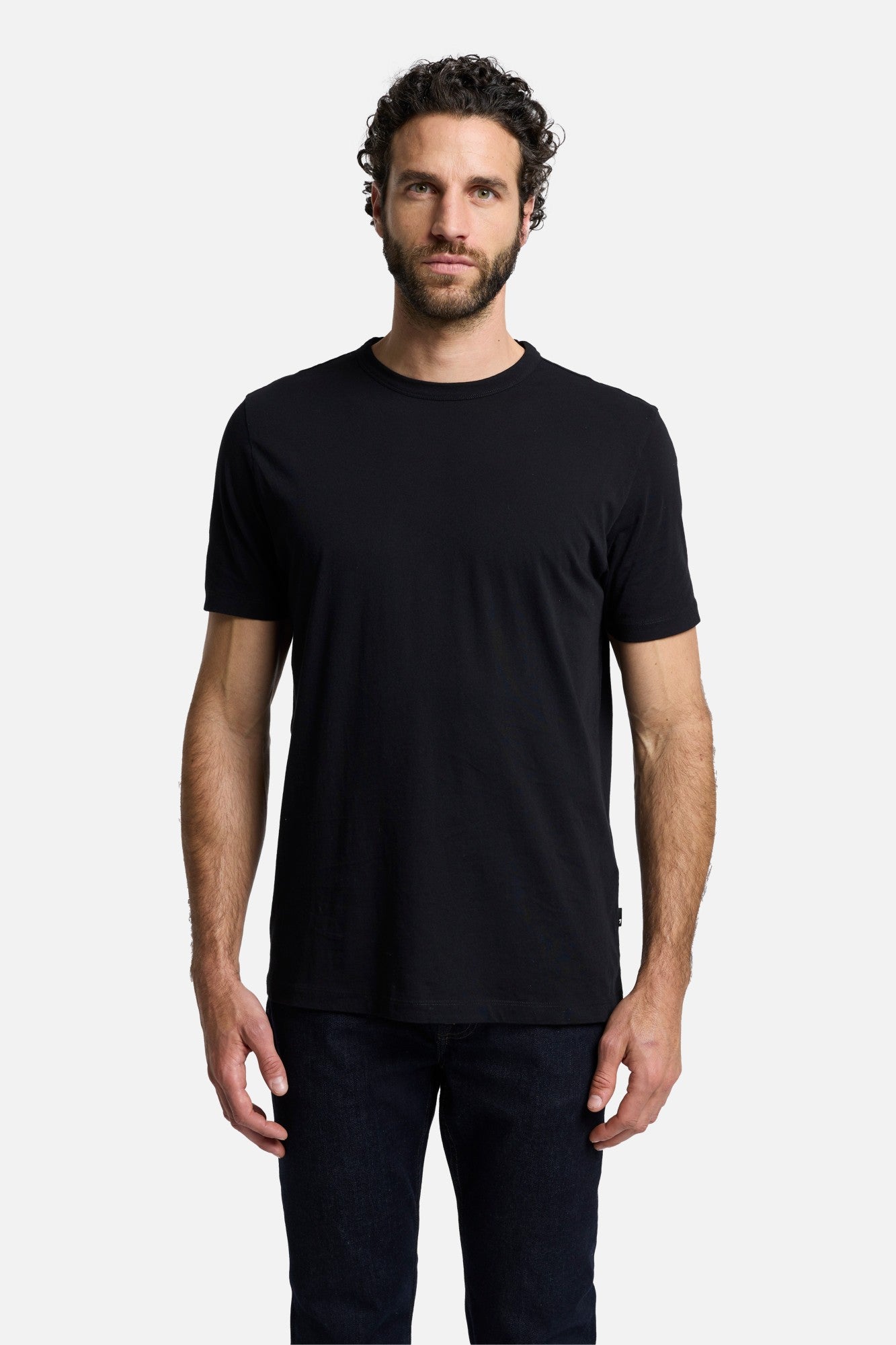 7-for-all-mankind-featherweight-cotton-tee-t-shirt-schwarz image 2