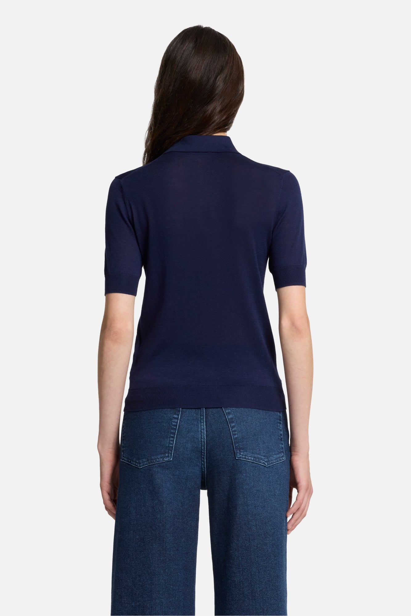 7-for-all-mankind-silk-blend-polo-damen-navy image 5
