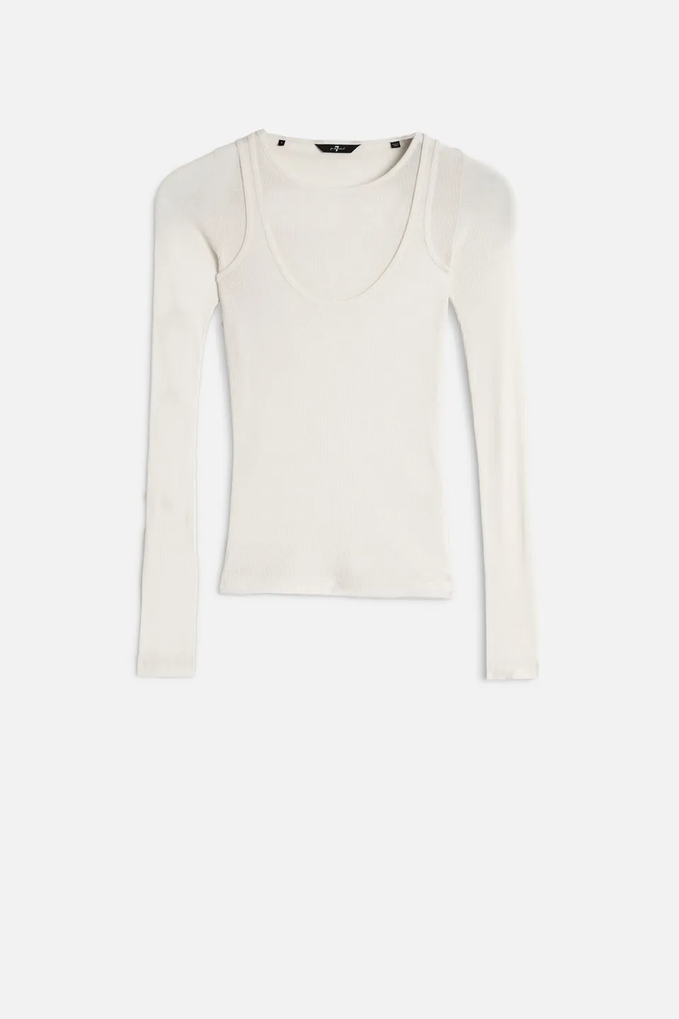 7-for-all-mankind-double-layer-longsleeve-rib-solitary-star-damen image 1