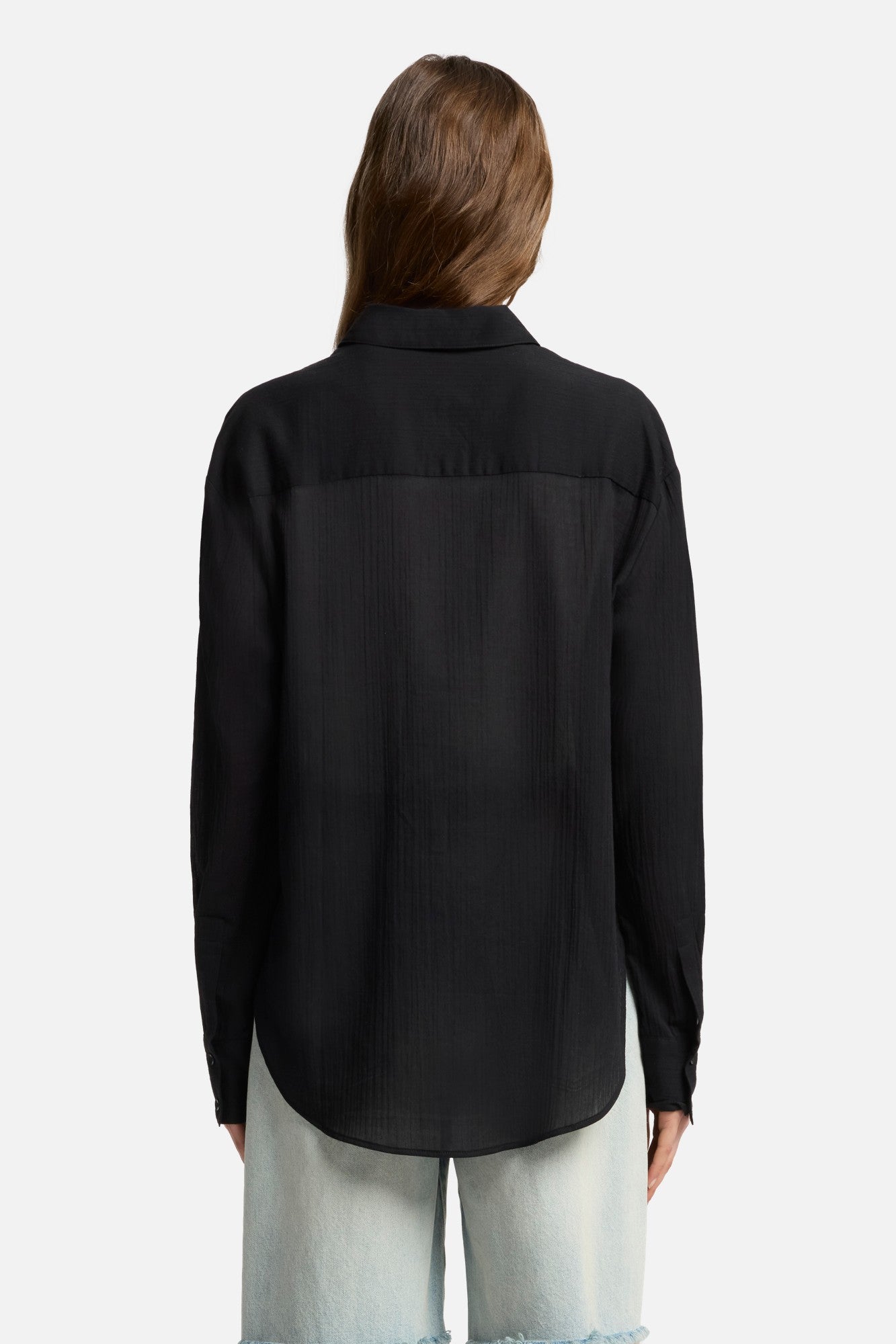 7-for-all-mankind-oversize-button-down-damen-bluse-schwarz image 5