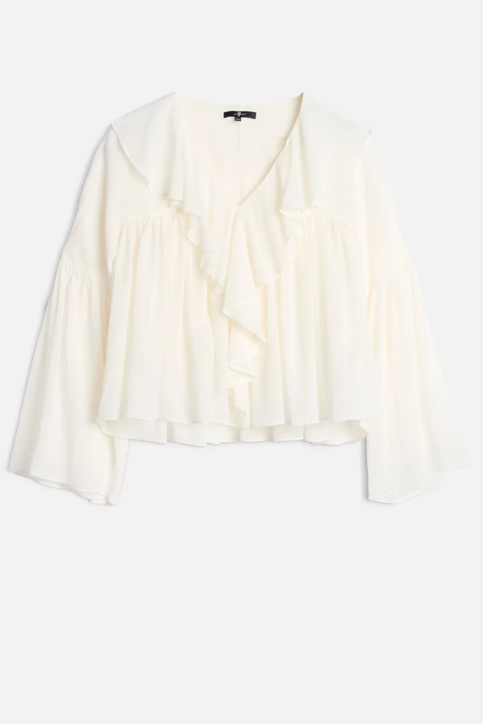 7-for-all-mankind-flowy-long-sleeve-bluse-silk-blend-in-ivory image 1