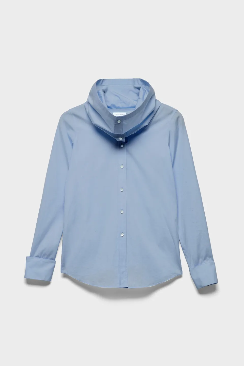 7-for-all-mankind-high-neck-long-sleeve-hemd-poplin-sky-blue-damen image 1