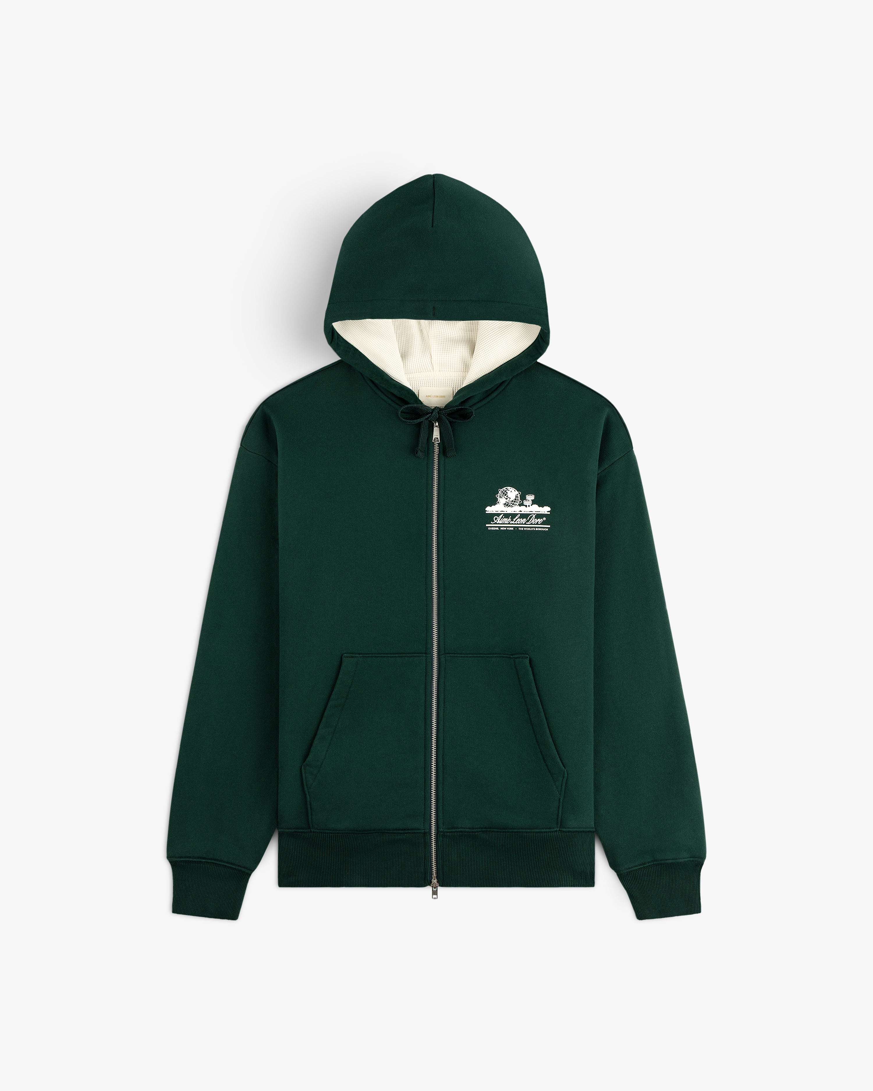 aim-leon-dore-unisphere-waffle-full-zip-hoodie-gr-n image 2
