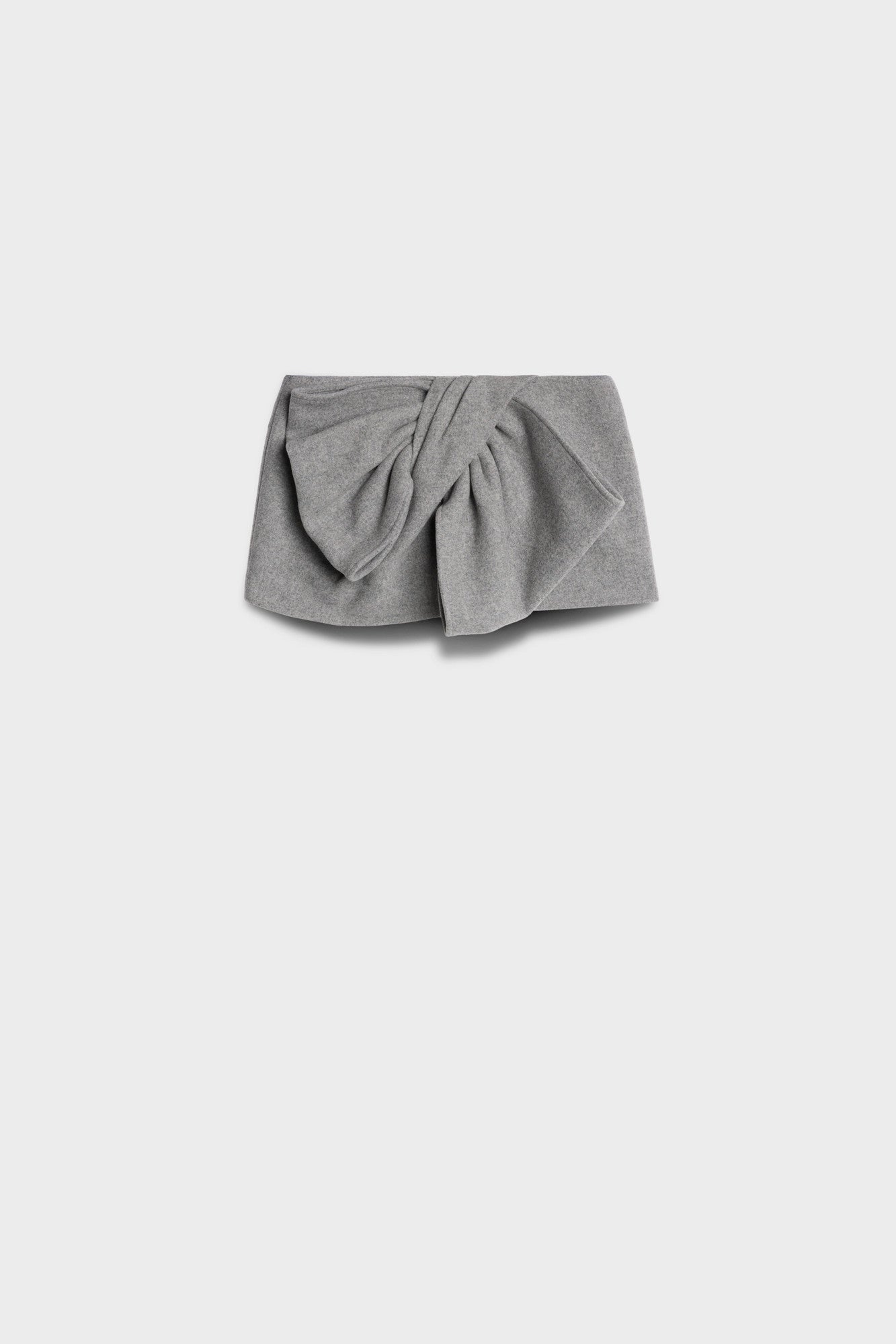 7-for-all-mankind-bow-mini-skirt-wool-blend-slate-damen image 1