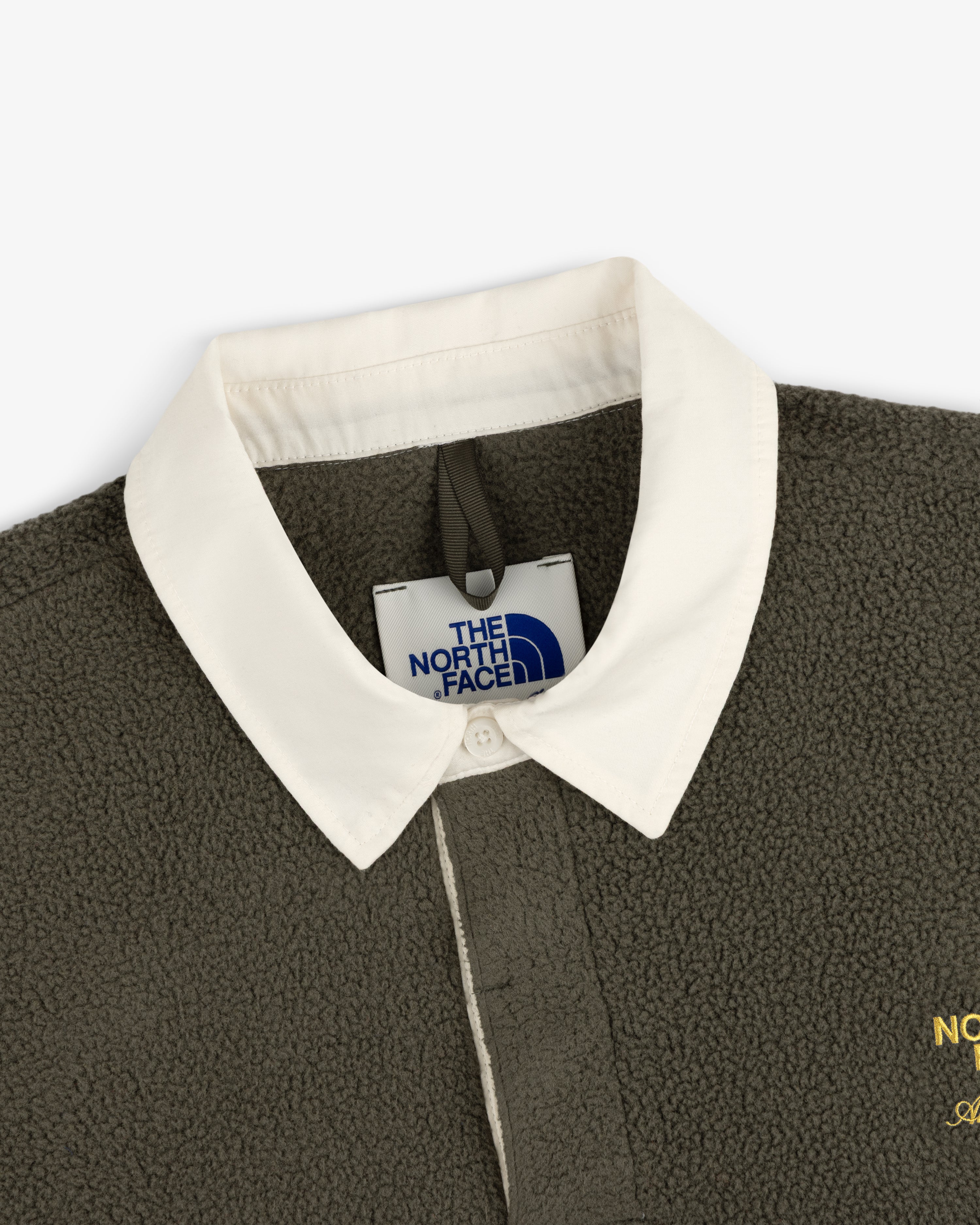 aim-leon-dore-x-the-north-face-fleece-rugby-olive-relaxed-fit image 3