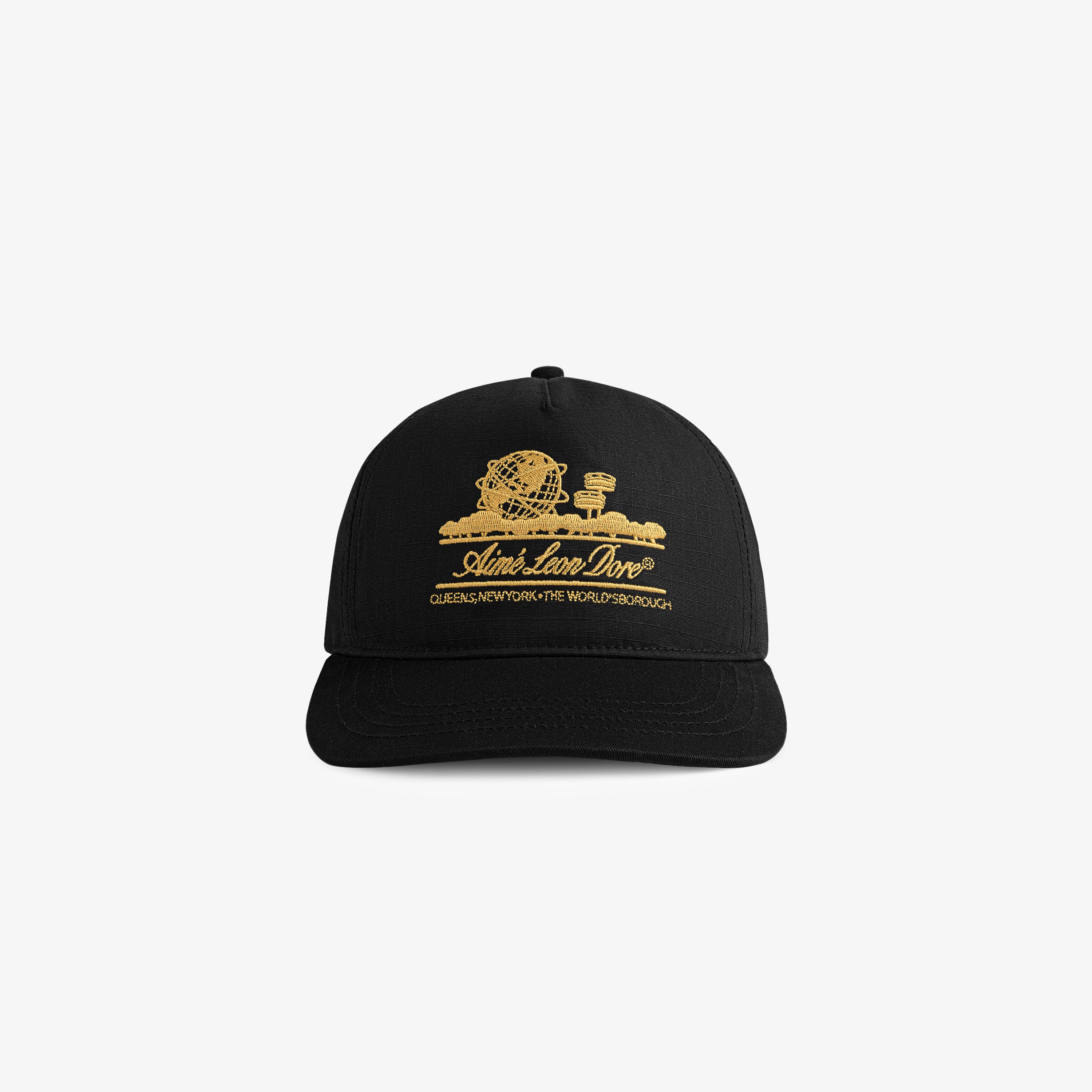 aim-leon-dore-unisphere-hat-5-panel-cap-schwarz image 1