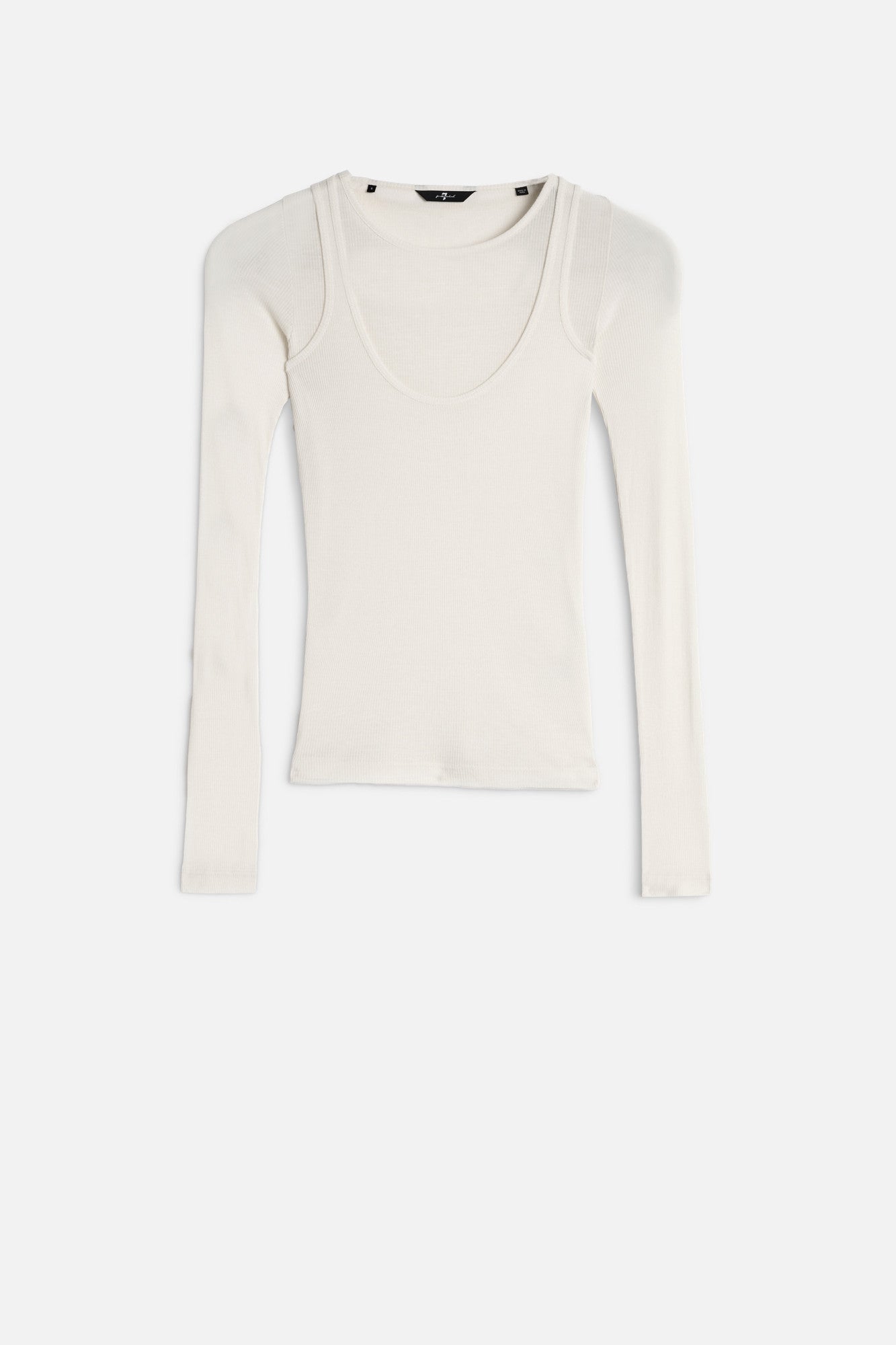 7-for-all-mankind-double-layer-longsleeve-rib-solitary-star-damen image 1