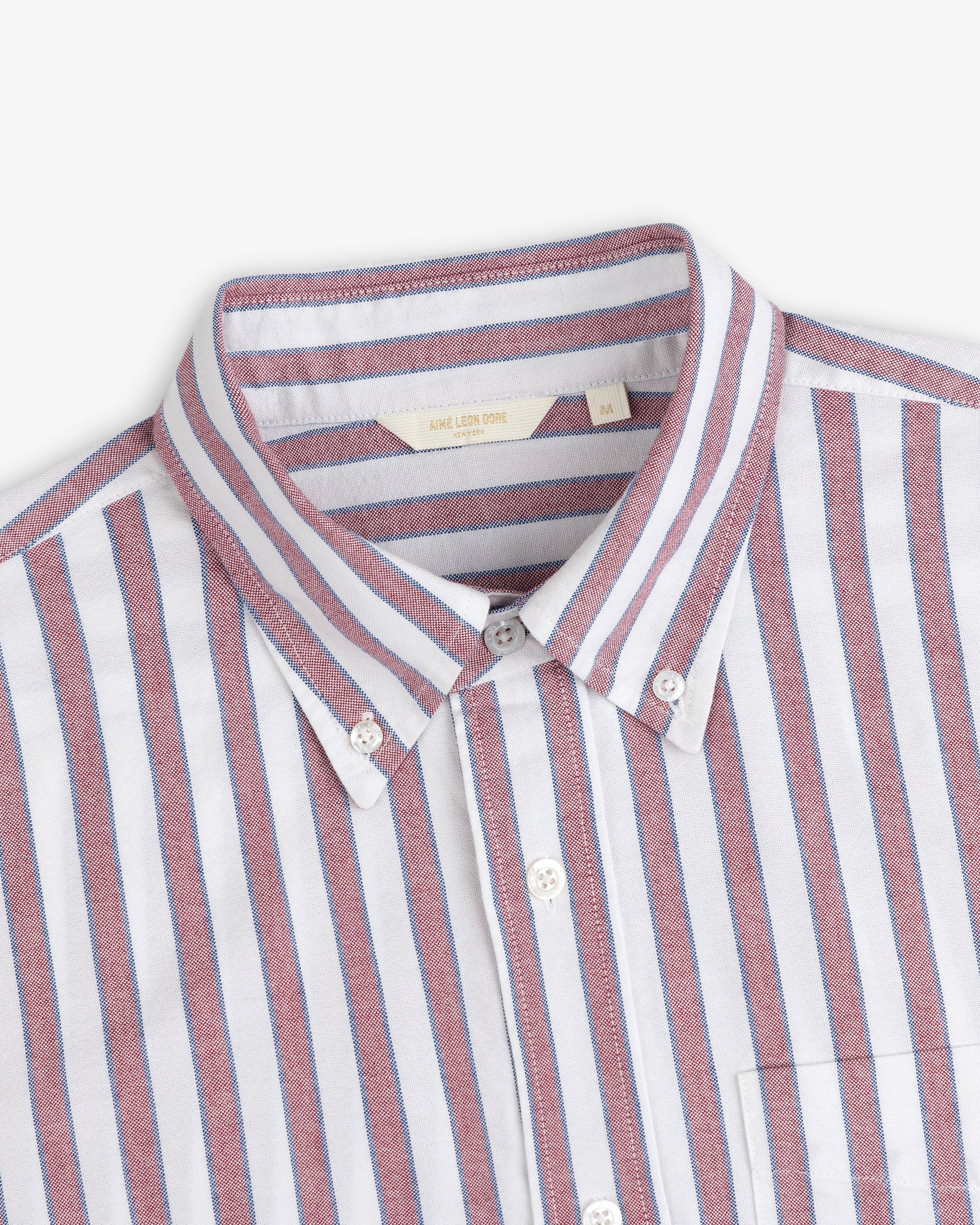 aim-leon-dore-striped-crest-oxford-shirt-rot-wei image 4