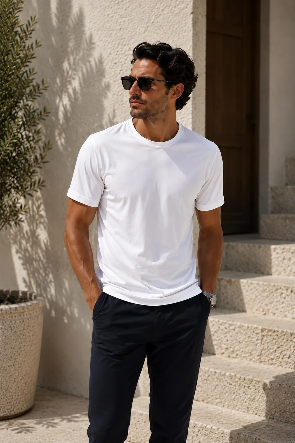 alessandro-lamura-t-shirt-essential-herren-wei image 1
