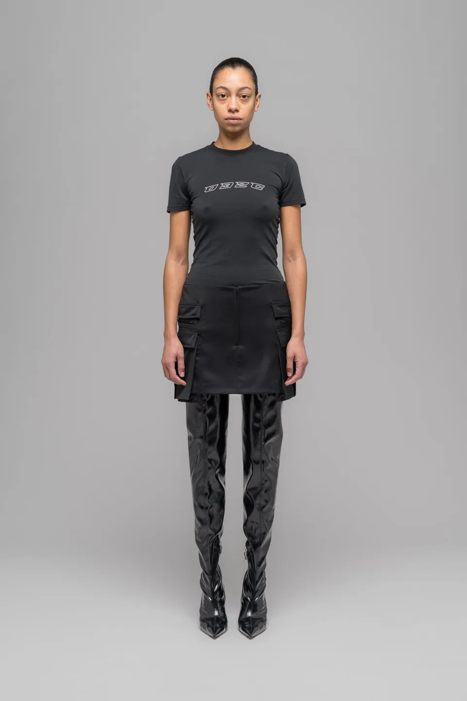 032c-nuclear-tight-suit-skirt-damen-minirock-aus-wolle image 1