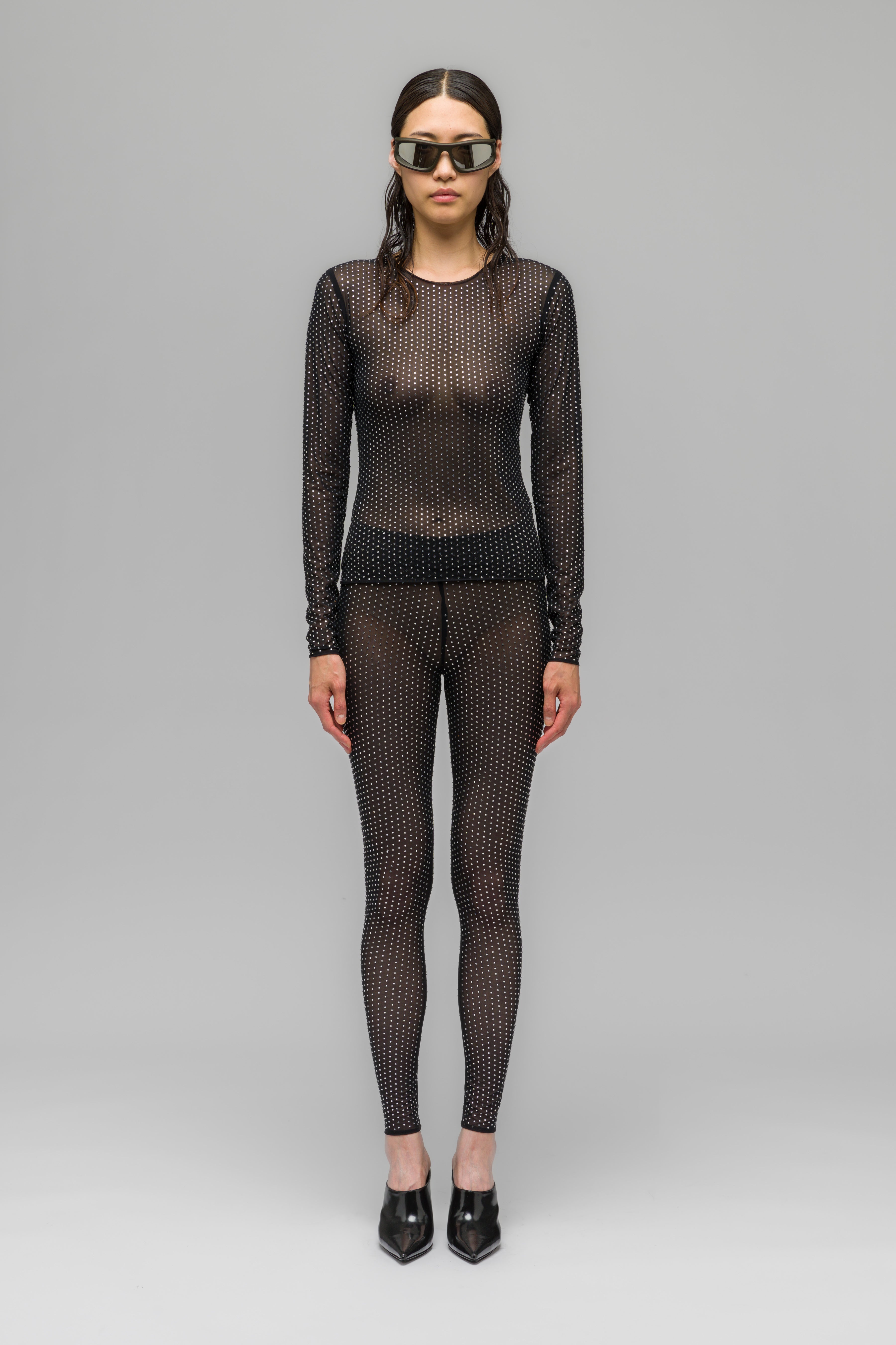 032c-luster-fitted-longsleeve-unisex-mesh-top-mit-strass image 1