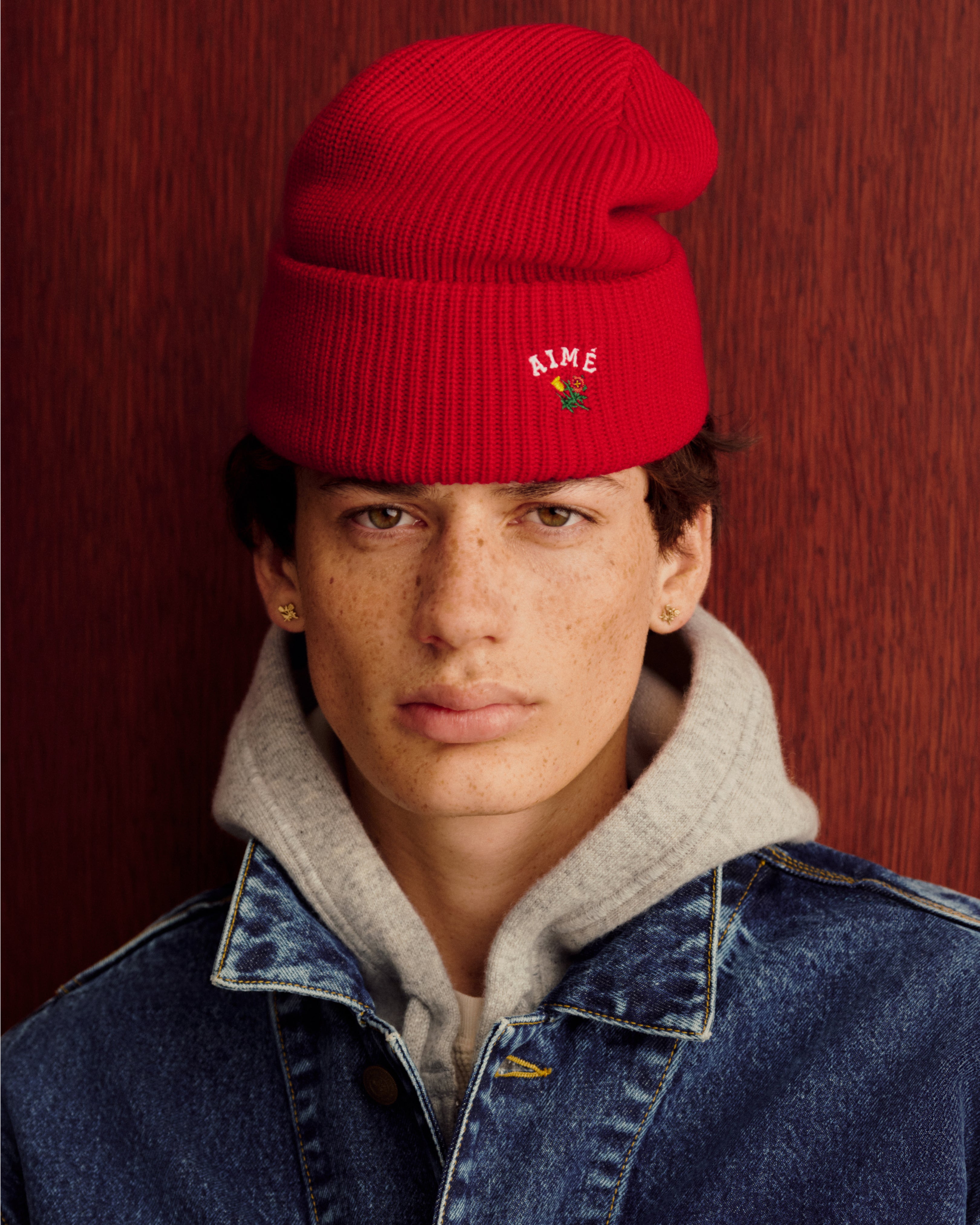 aim-leon-dore-crest-merino-wool-beanie-rote-wollm-tze image 3