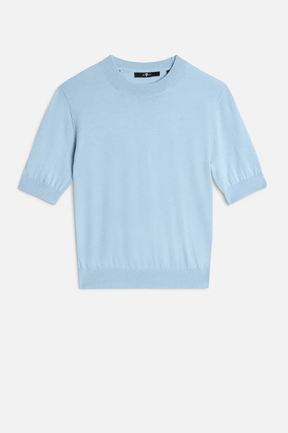 7-for-all-mankind-wool-short-sleeve-sweater-cielo-kurzarm-pullover image 1